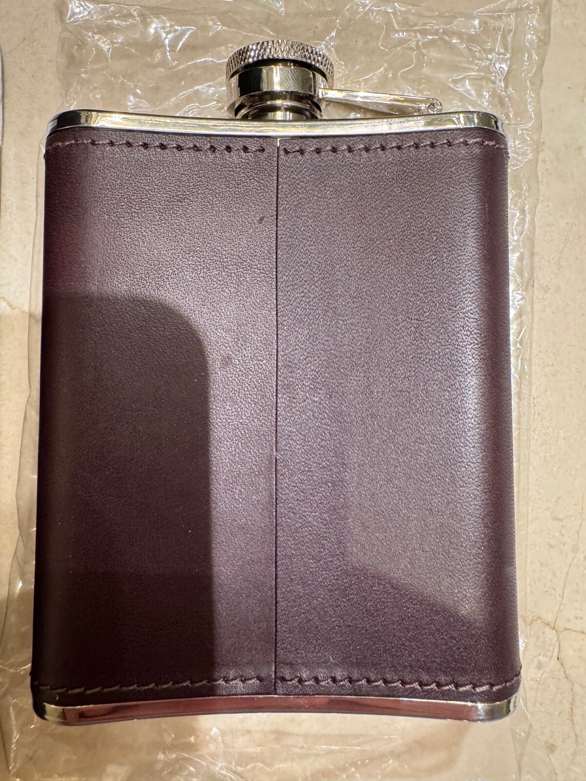 Vintage Filson Black Leather Stainless Steel 6OZ Flask New in Box Rare