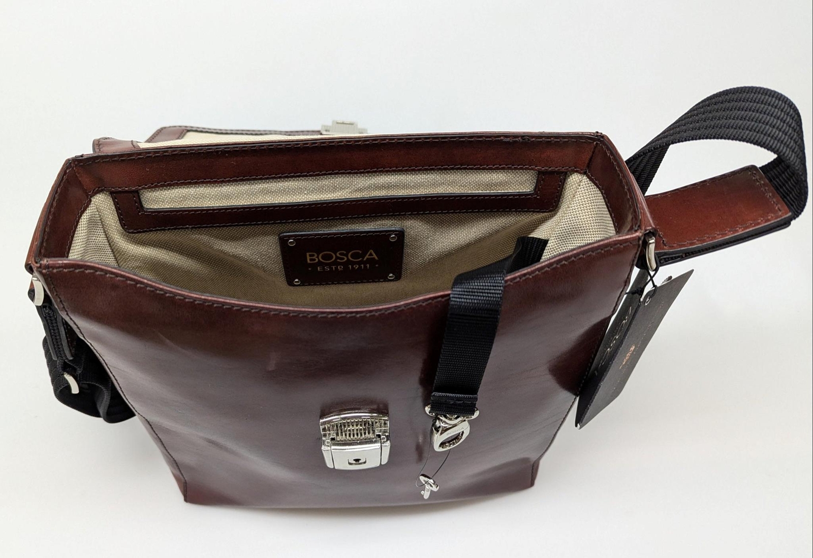 Bosca Old Leather Dark Brown Man Messenger Bag #814-58