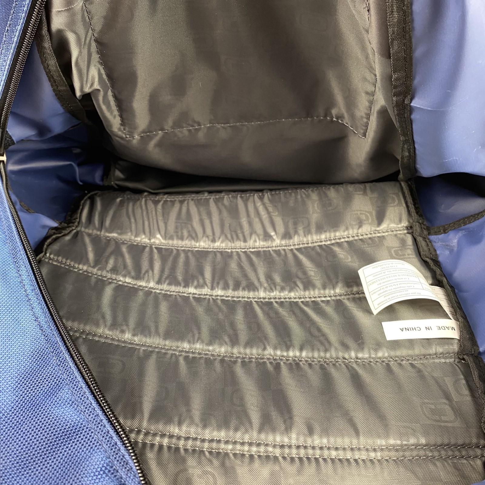 OGIO Carbon Backpack with Audio Pocket Blue Black NWT Embroidered Bryan Cave