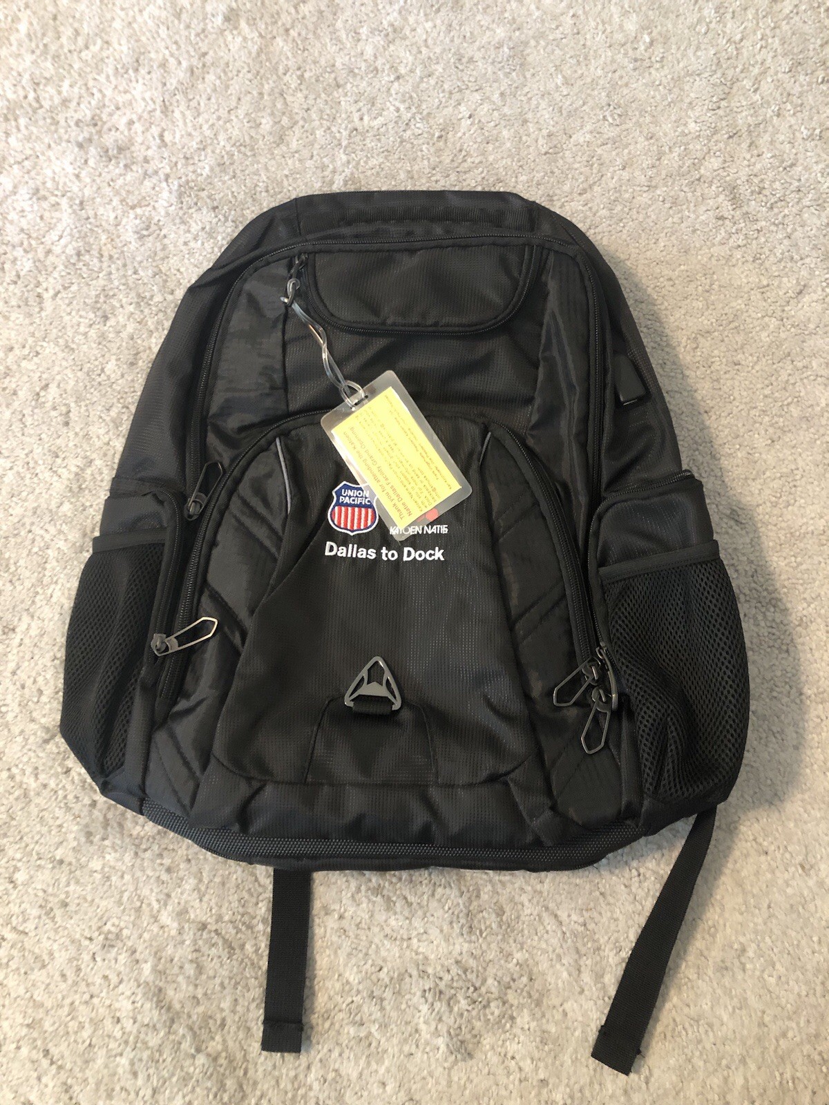 Leed’s Checkmate Union Pacific Railroad Embroidered Black Corporate Backpack