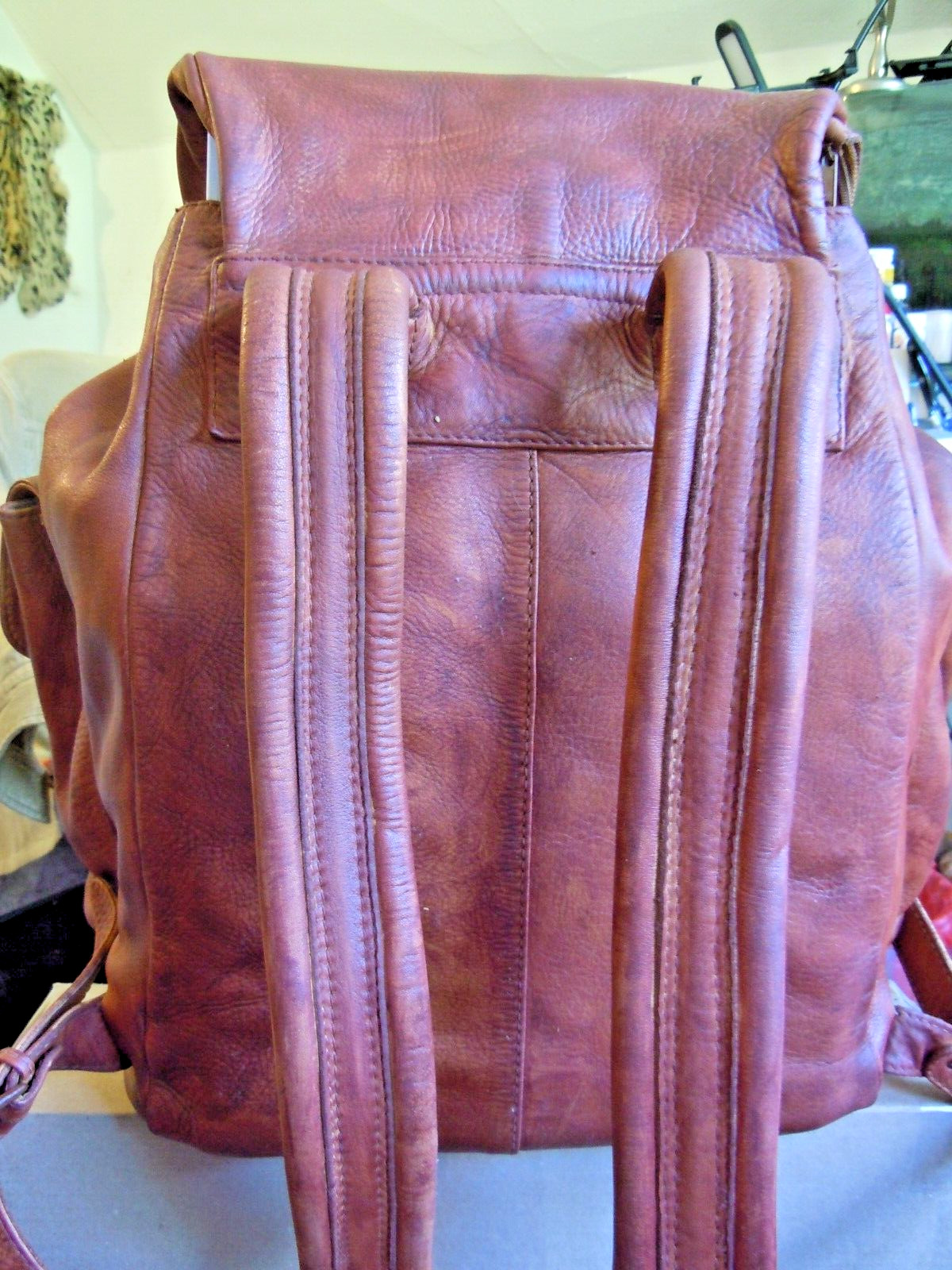 ELLINGTON Vintage Authentic Saddle Brown Leather large Backpack Bag