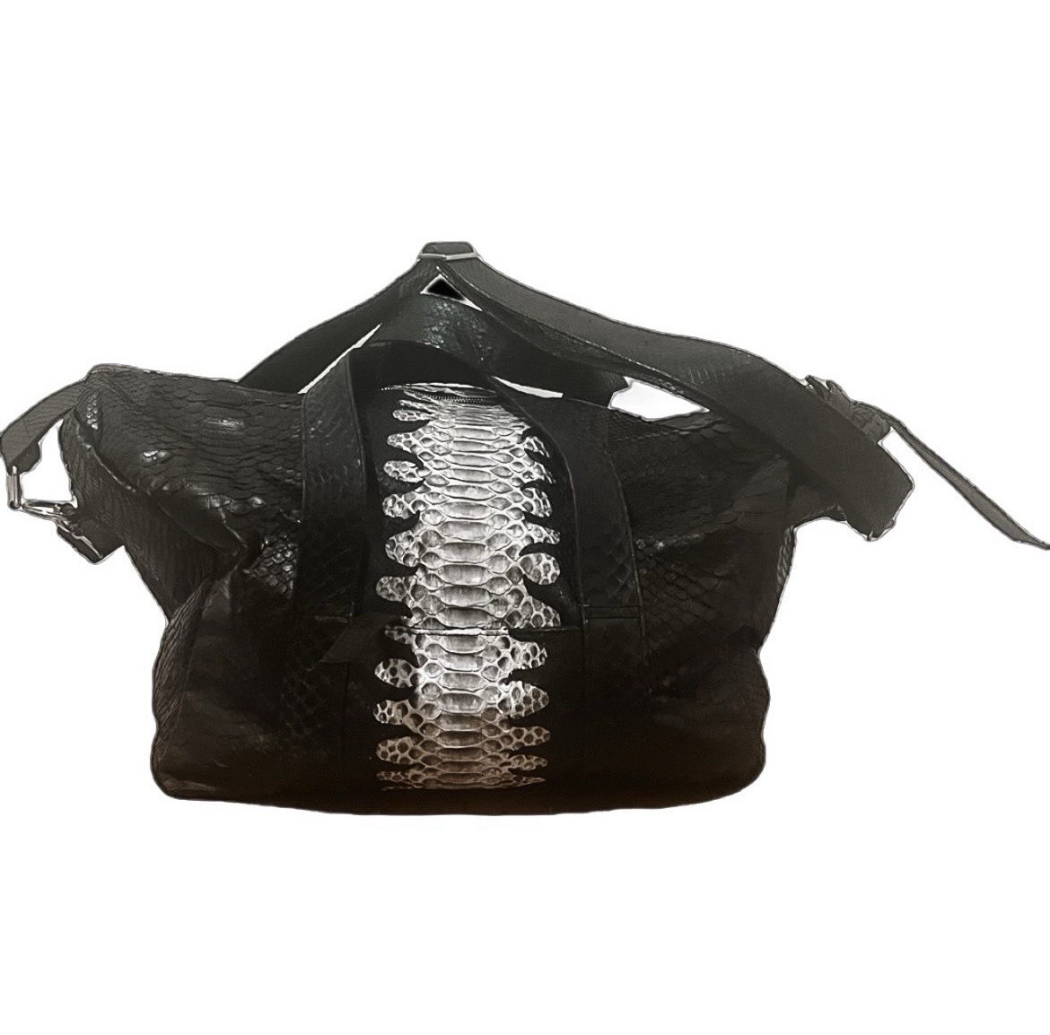 Cool and stylish Python Duffle Bag. 100% real python leather. Unisex.