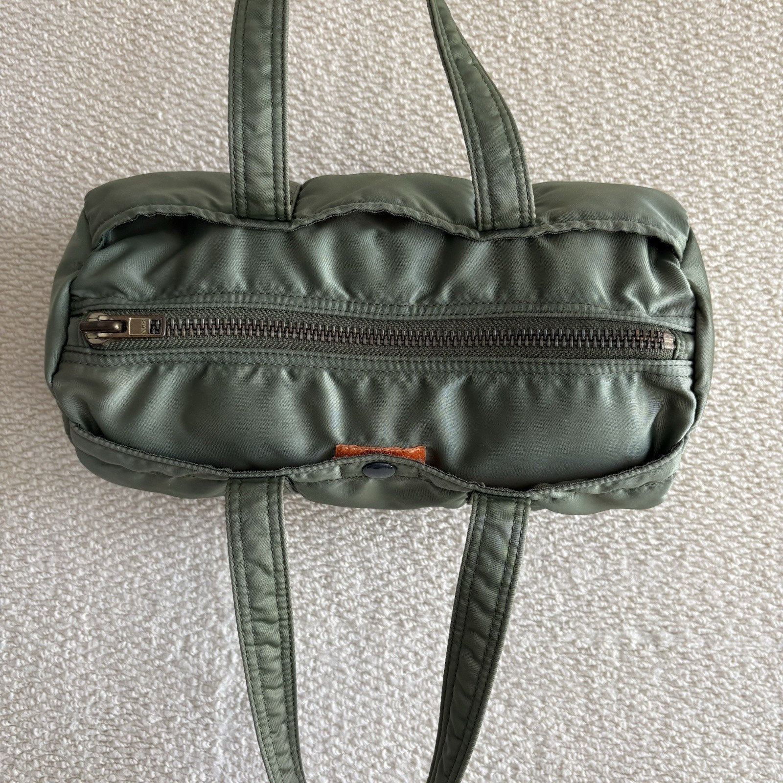 Yoshida & Co. Porter Tanker Mini Boston Bag Sage Green Used 28cm×13cm×12cm