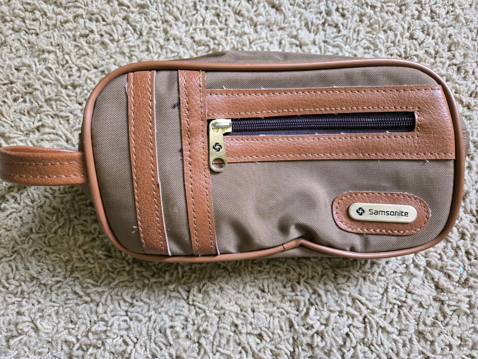 Vintage Samsonite Toiletry Shaving Toothbrush Travel Bag EUC