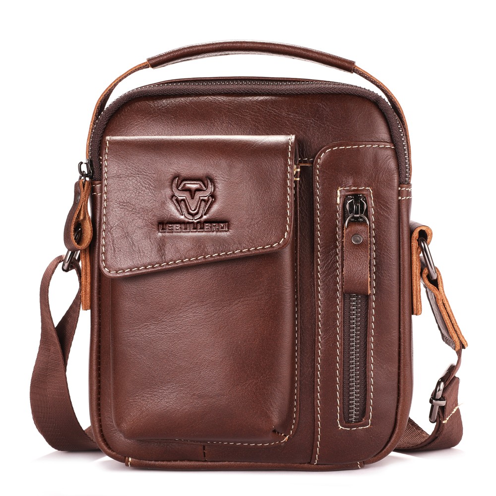 Genuine Leather Handbag for Men Sling Bags Small Shoulder Bag Crossbody Travel G