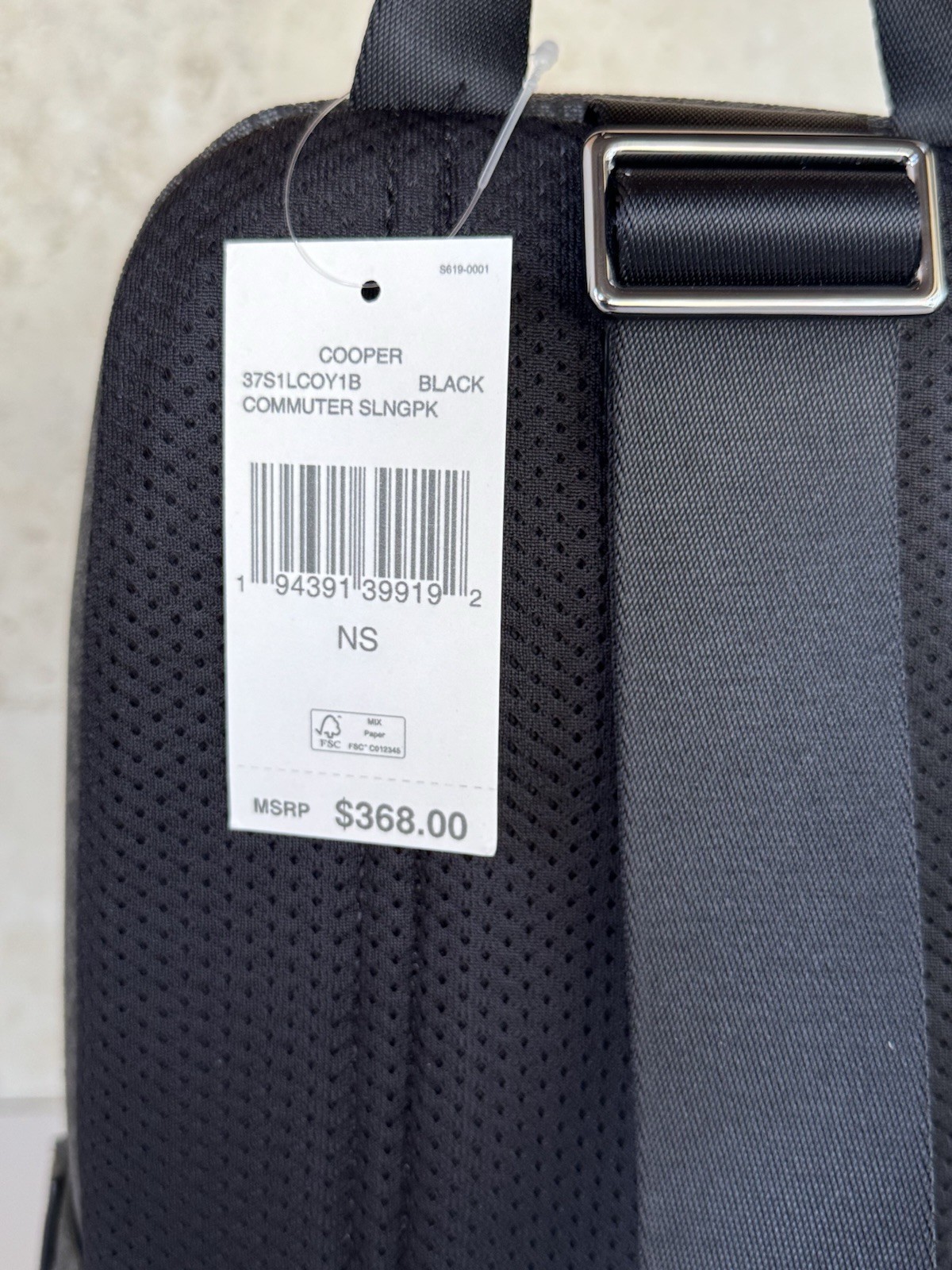 MICHAEL KORS COOPER COMMUTER SLING PACK BACKPACK MK BLACK