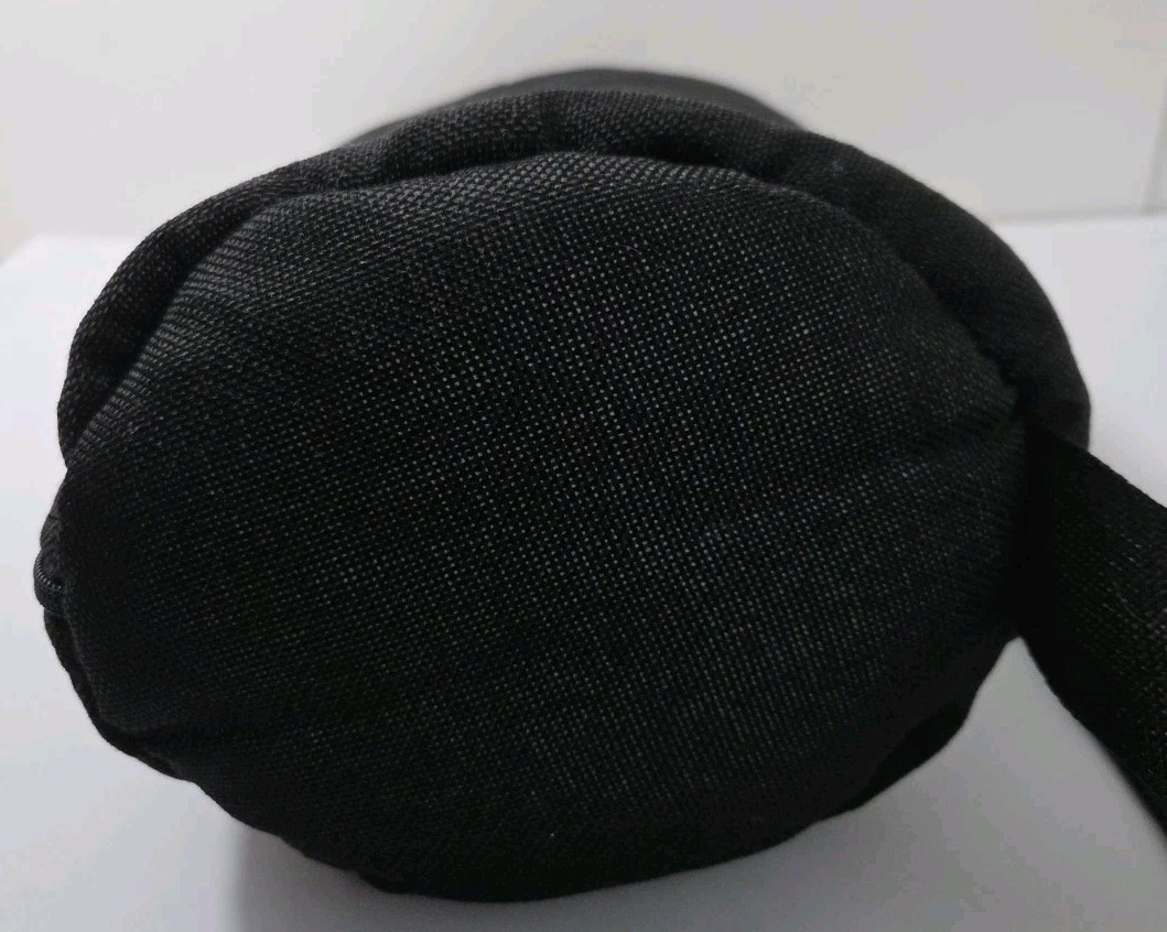 Nickel Bags Padded Drawstring Duffle Tube Sling Bag Velour Interior 19 In Black