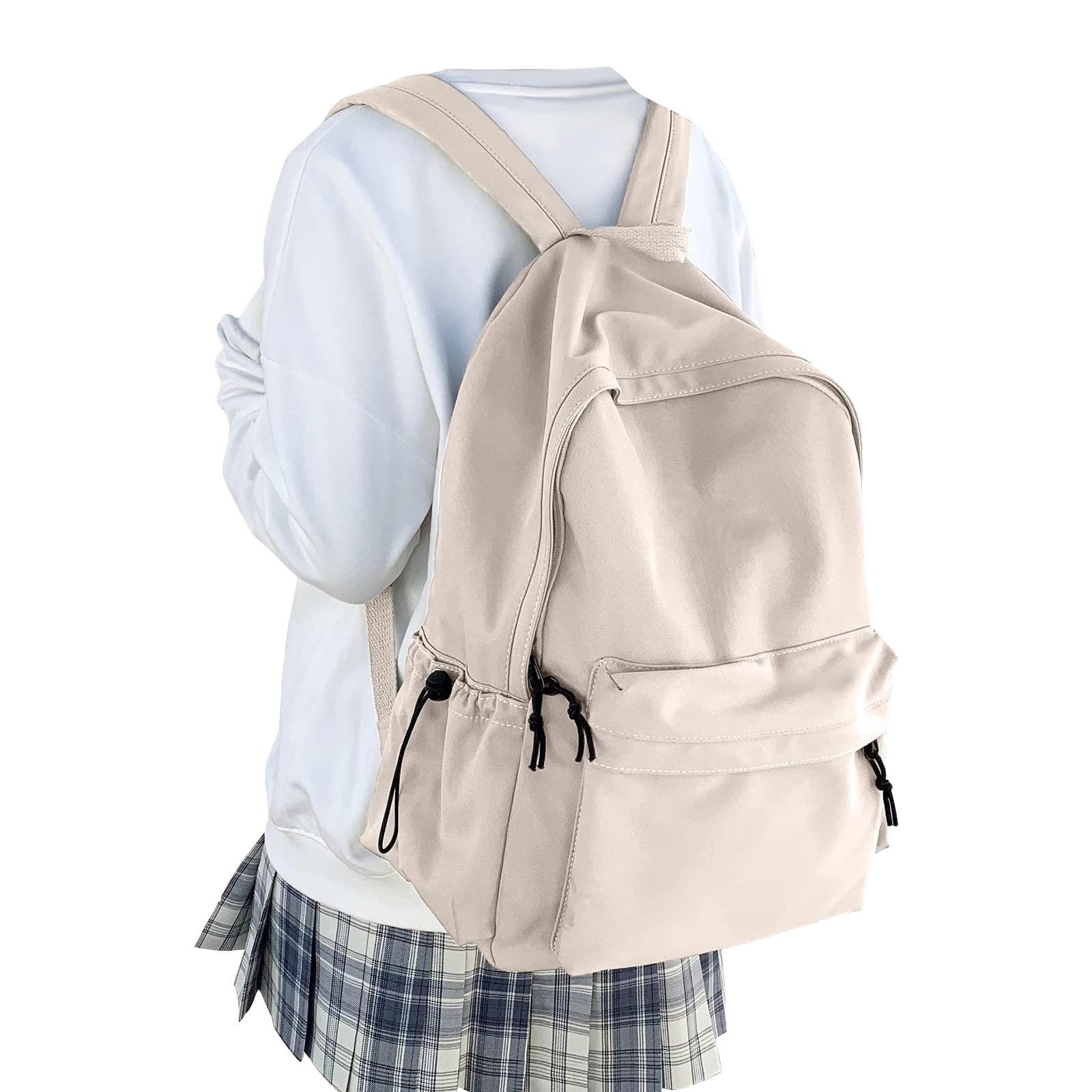 White Bookbags For Teen Girls Boys Waterproof College Backpack Middle School …