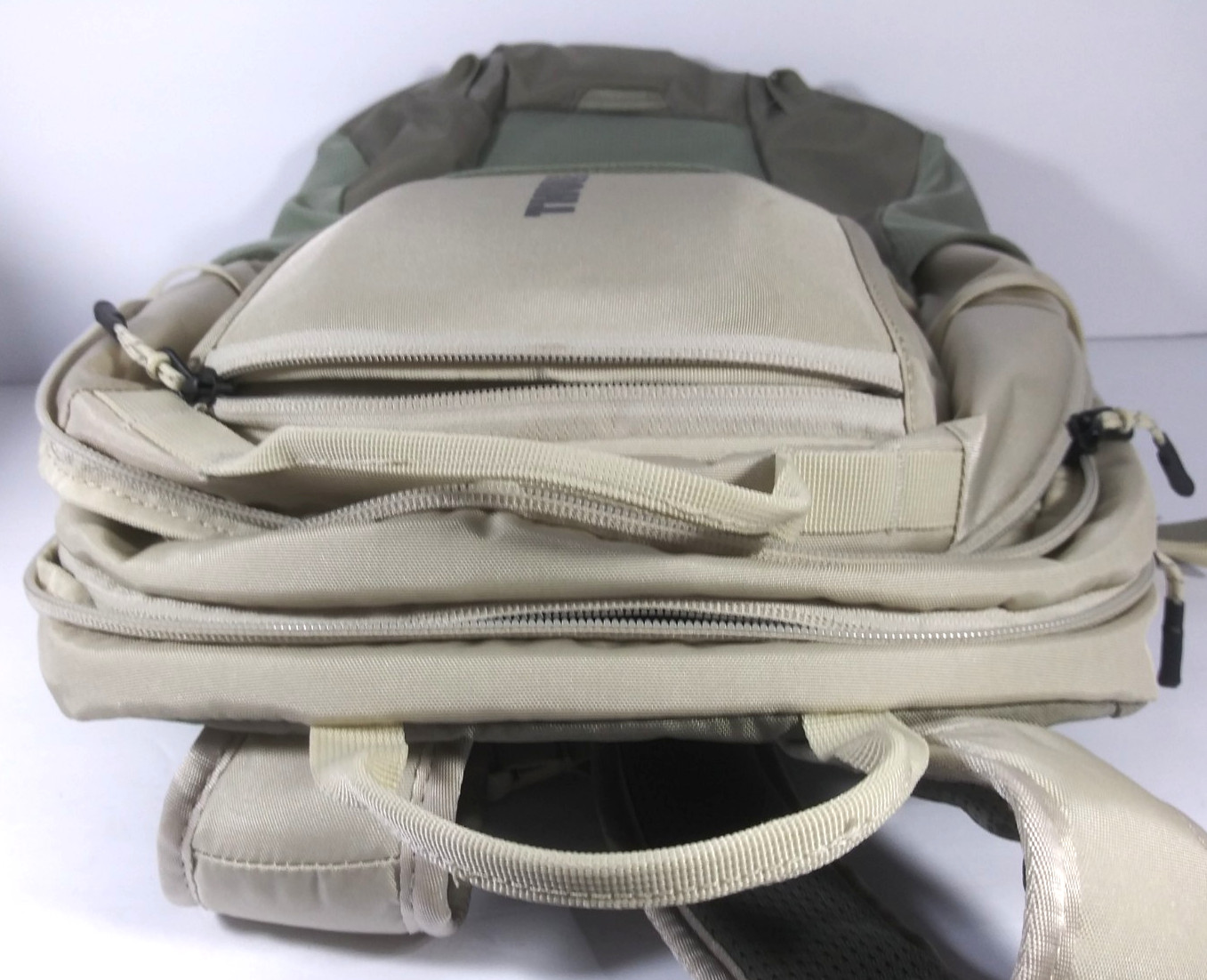 Thule Crossover Backpack Brown Tan Travel Work Laptop Organizer Daypack Bag
