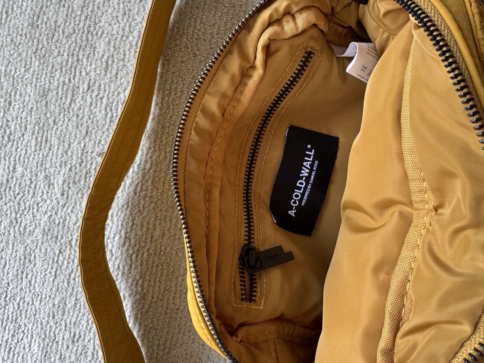A-COLD-WALL* Shale Padded Envelope Bag Yellow