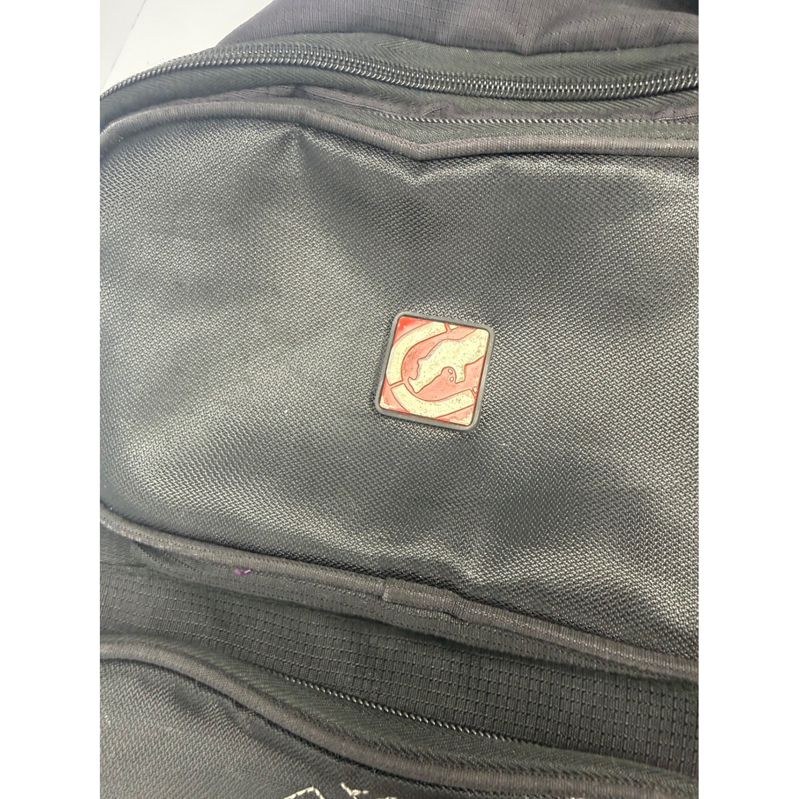 Ecko Function Backpack Black Rhino Graphic Y2K Streetwear Multi Pocket Tech Bag