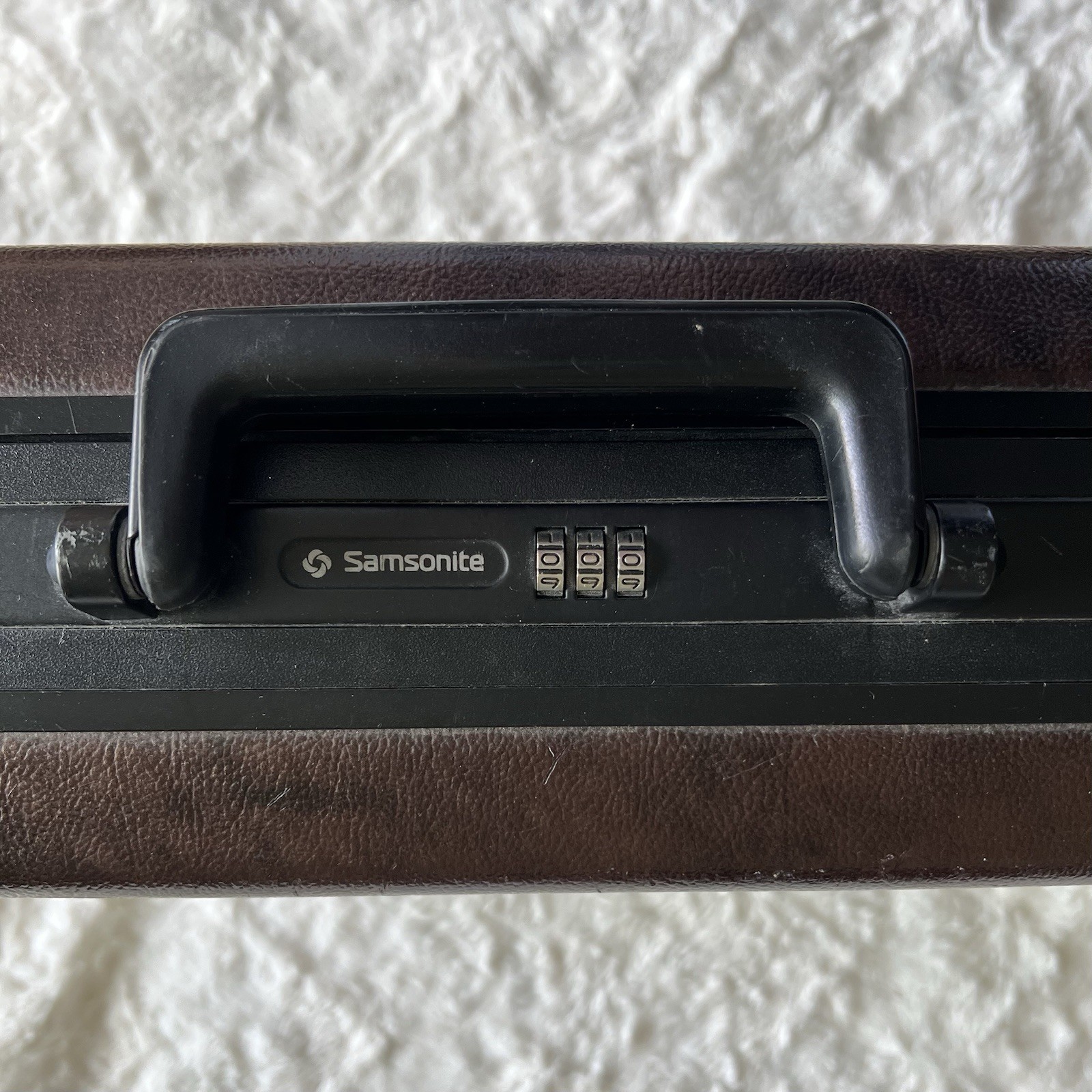 Vintage Samsonite Brown Hard Shell Briefcase Combo Lock Expanding Folder 19×13”