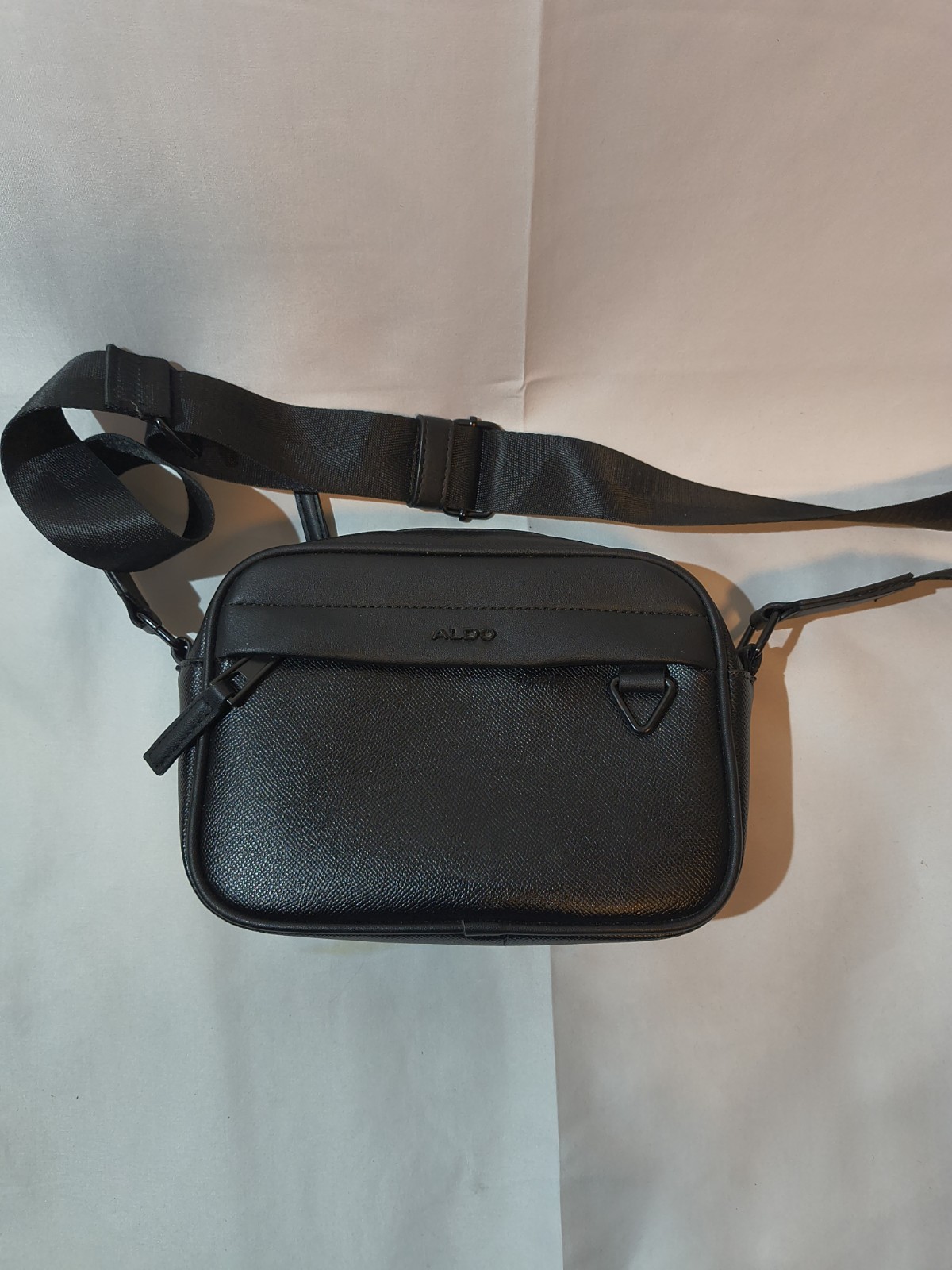 Aldo Faux Leather Men’s Shoulder Bag Black