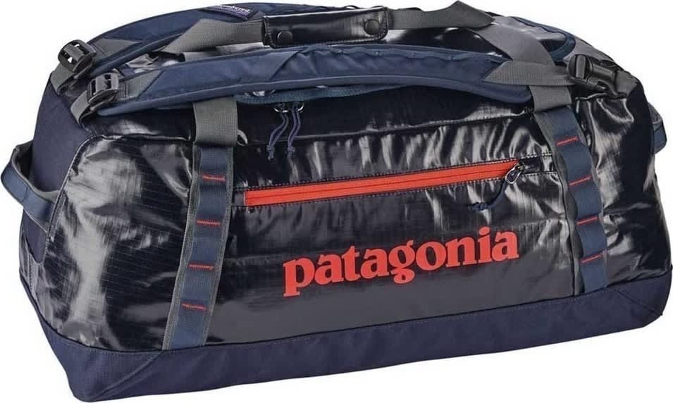 Patagonia Black Hole Duffel 55 L, Shiny Navy Blue and Red NWT