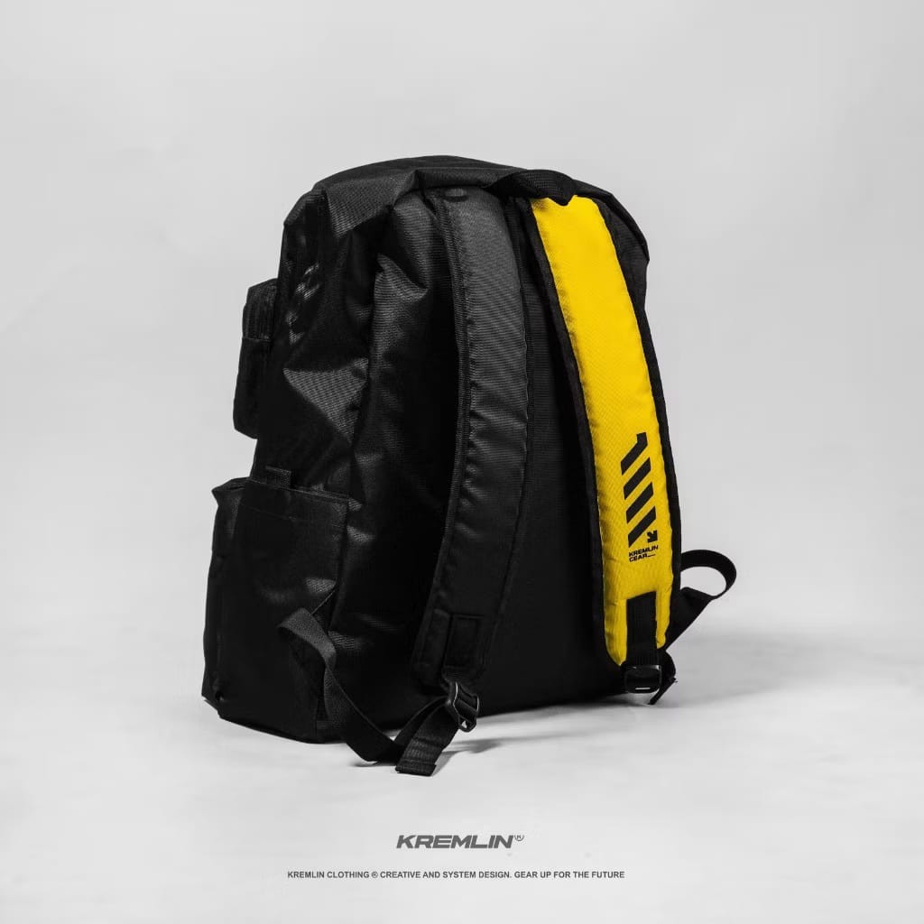Kremlin Harbor Tech Gear Black Backpack Carrier Futuristic Fullzip Crossbody