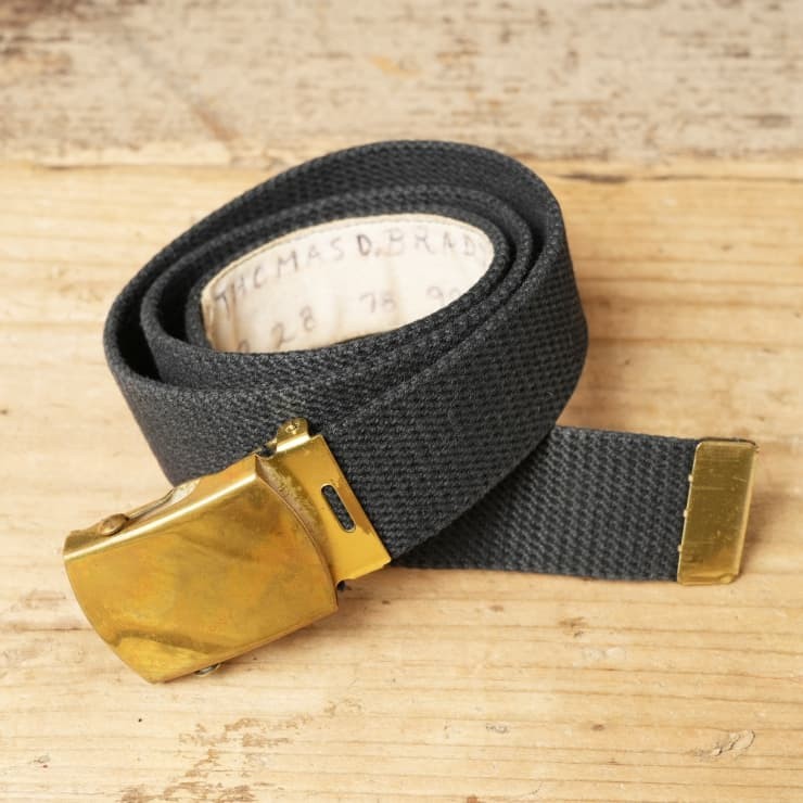 In USA US Army GI Belt Military Gacha Web Navy 031926ss111 Bag Japan Used