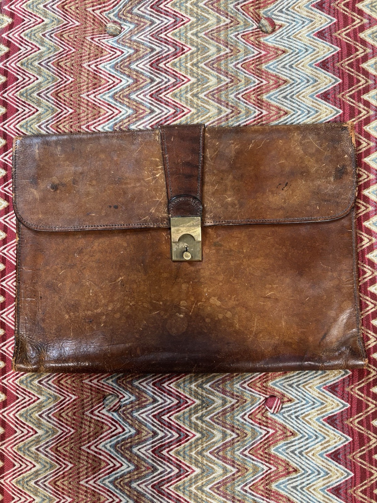 Vintage Abercrombie And Fitch, The Whip Di Roma, Leather Portfolio Made In Italy
