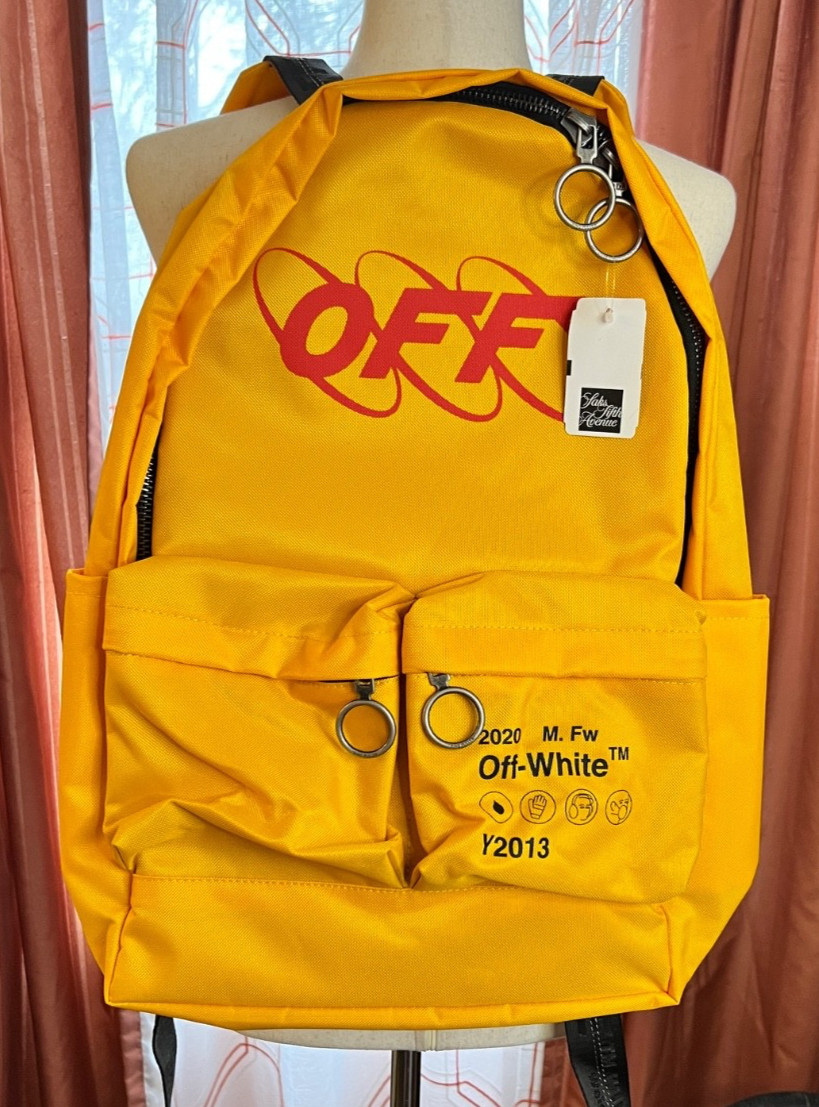 Off-White Virgil Abloh NWT Industrial Y013 Backpack in Yellow Red limited ed