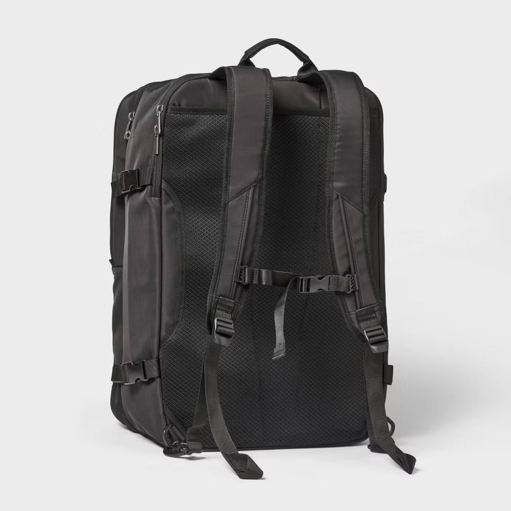 45L Travel Backpack – Open Story Black