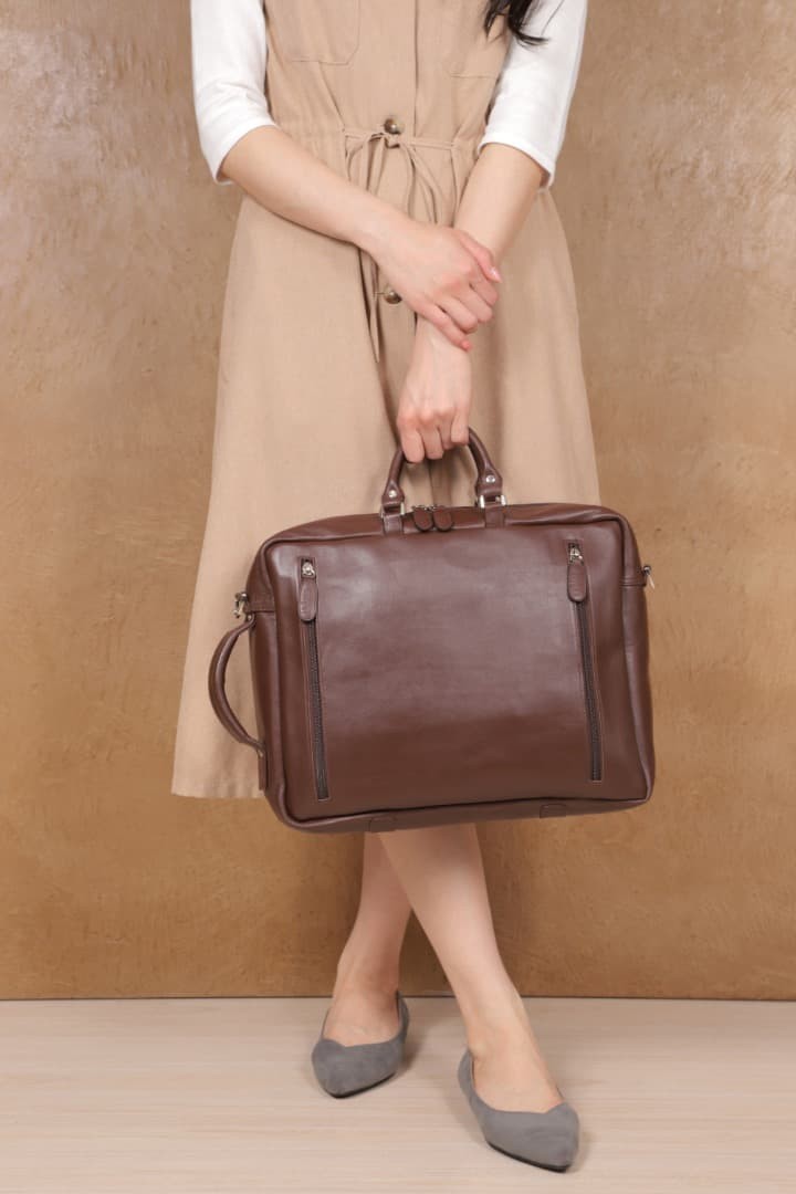 The master-piece 4WAY Leather Backpack Brown 40x31cm (16x12in) Pre-owned