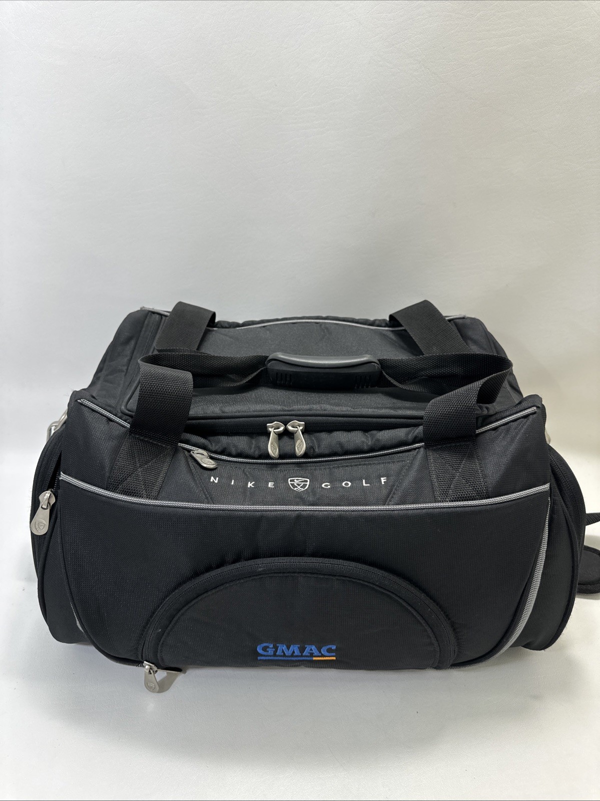 Nike Golf duffel bag TG 003-001 Black Travel Carrying Tote GMAC Embroidered