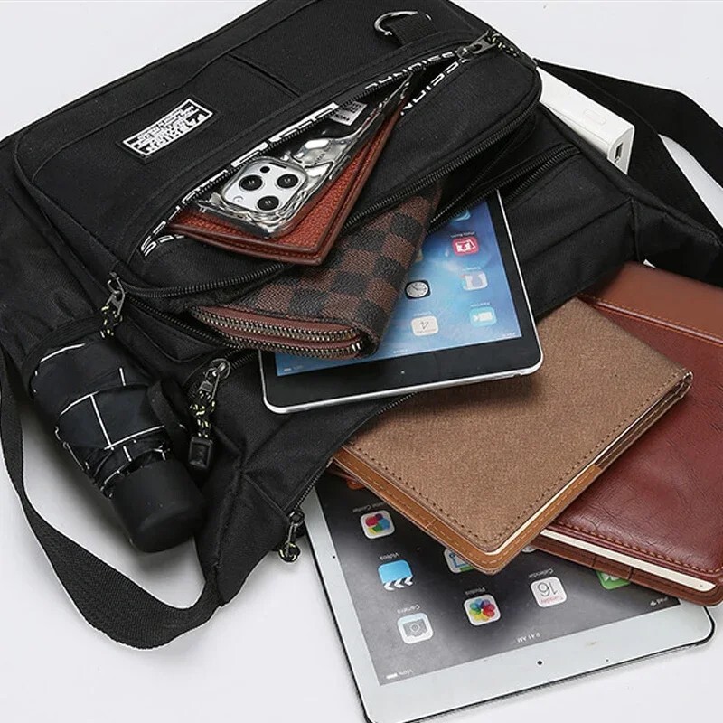 Men Crossbody Bag – Fashionable Multi-Pocket Storage Big Capacity Travel Gift