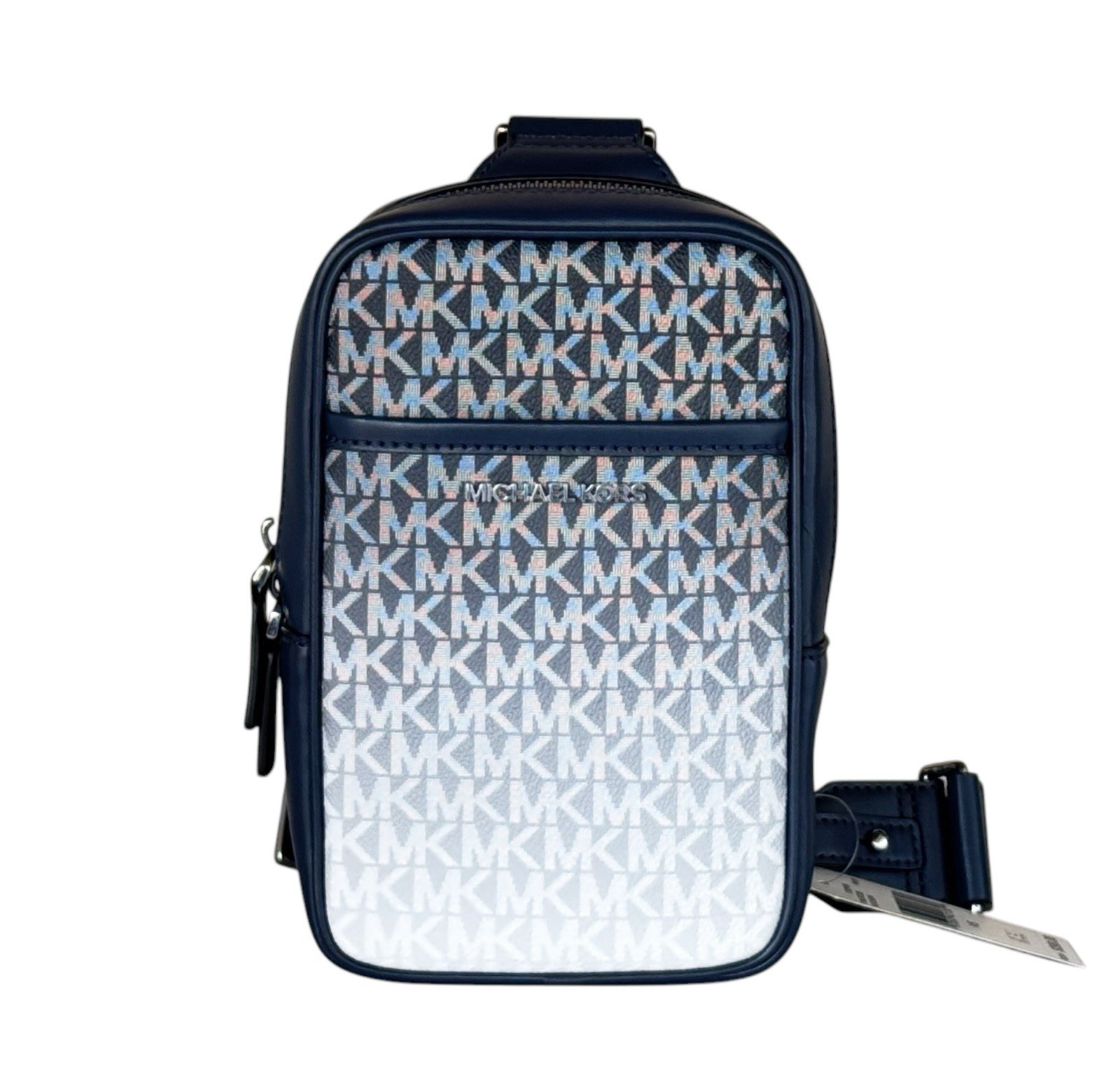 MICHAEL KORS UNISEX COOPER MEDIUM OMBRE SLING PACK CROSSBODY BAG MK NAVY
