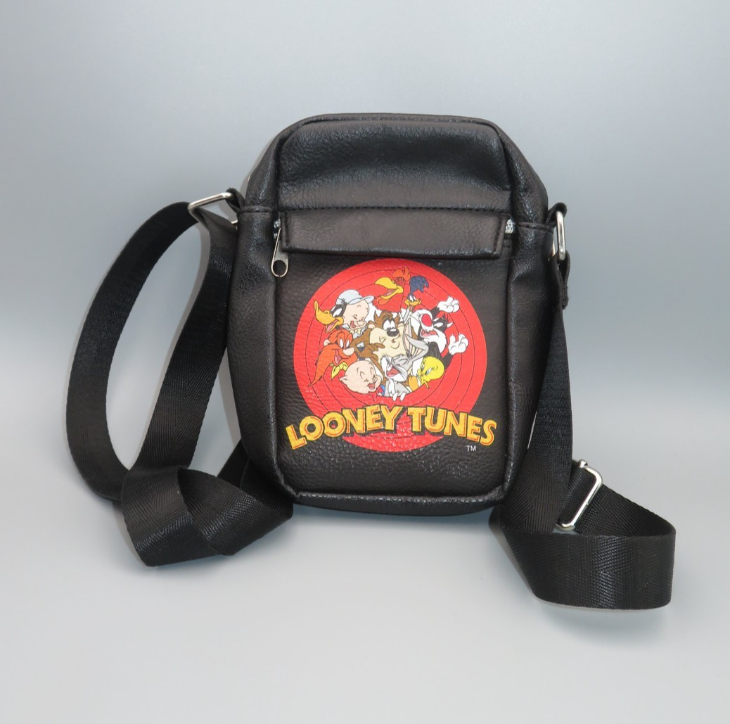 Looney Tunes Black Crossbody Buckle Down Bag Messenger Cartoon small