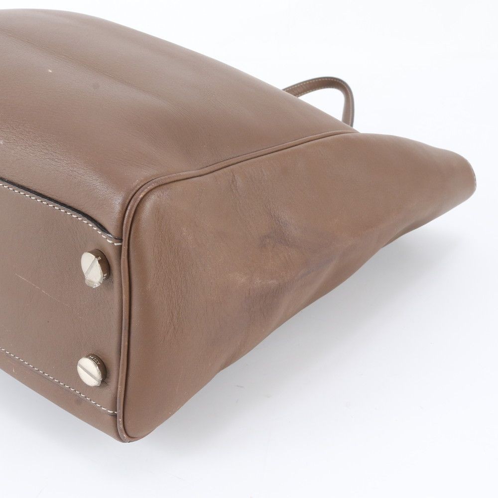 Authentic Bally Leather Tote Bag 38cm x 38cm x 14cm Brown Men’s Business Documen