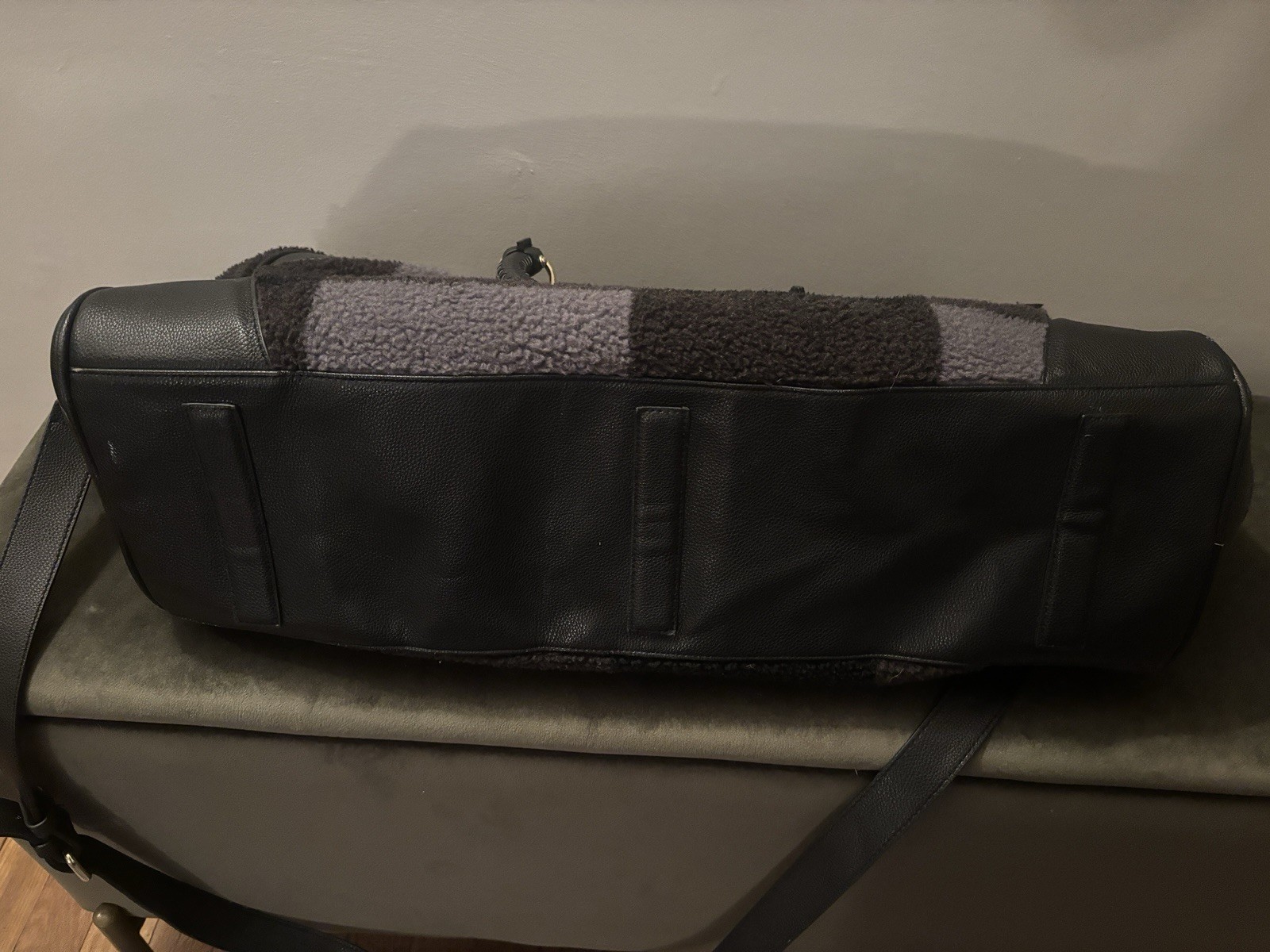Adam Lippes for Target Weekend Bag 22x13x8 Checkered Black and Gray