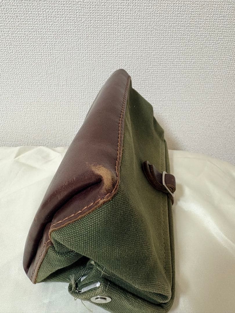 BillyKirk Oiled Canvas Leather Bag Men’s Vintage Crossbody Olive Made in USA