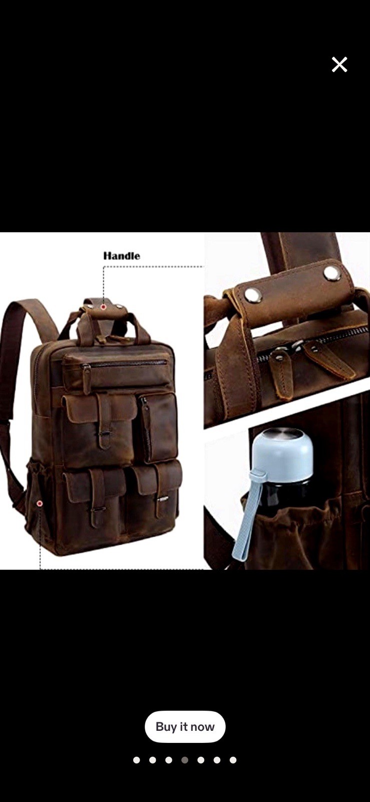 Crazy Horse Leather Backpack – Handmade Men’s Laptop Backpack |Custom NAme