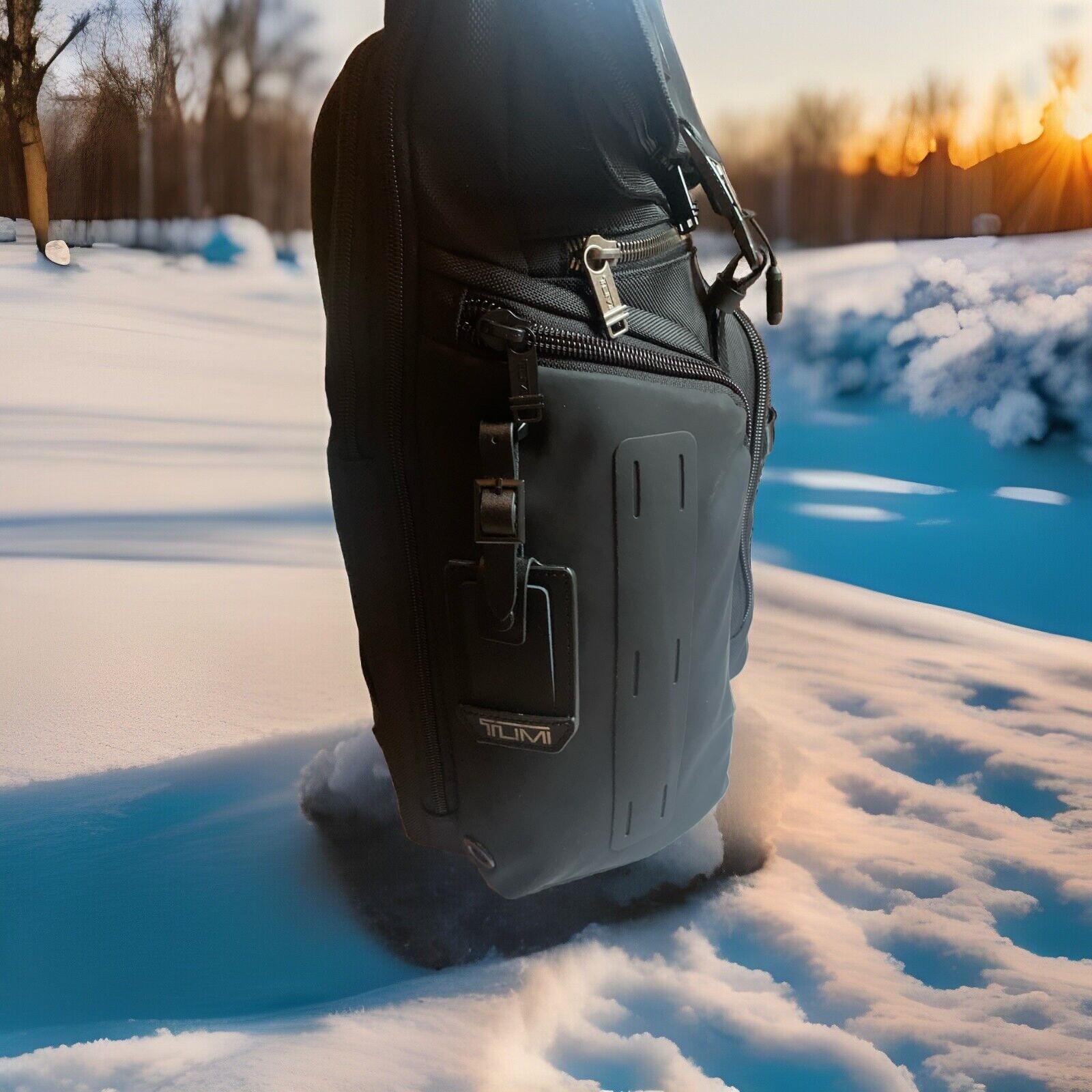 Tumi Alpha Bravo Logistics Flap Lid Backpack $525 Black