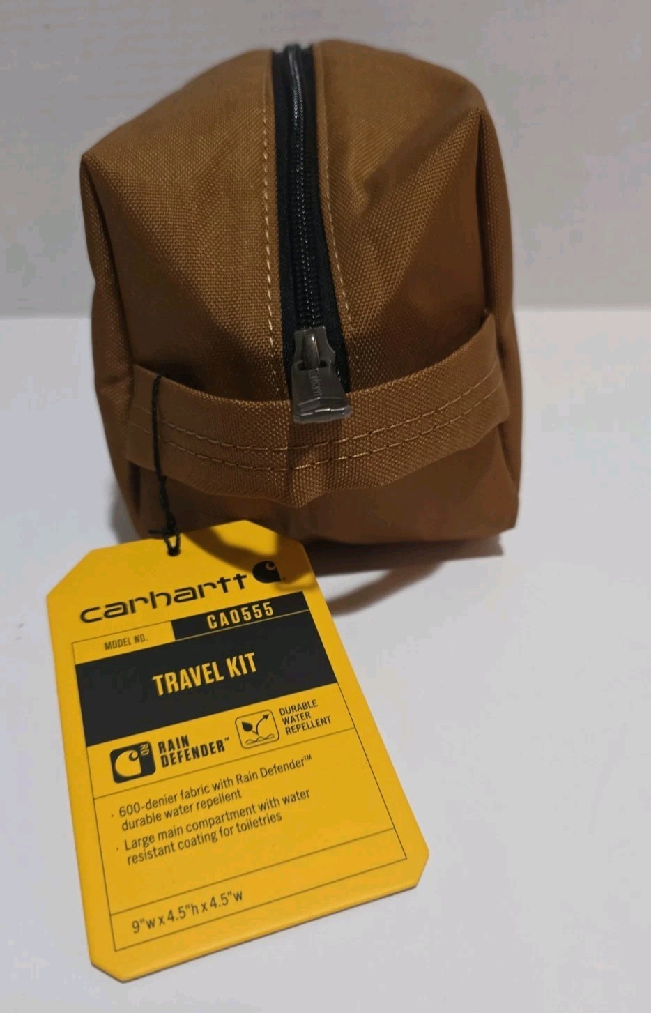 Carhartt Travel Bag CA0555 9×4.5×4.5in Brown NWT