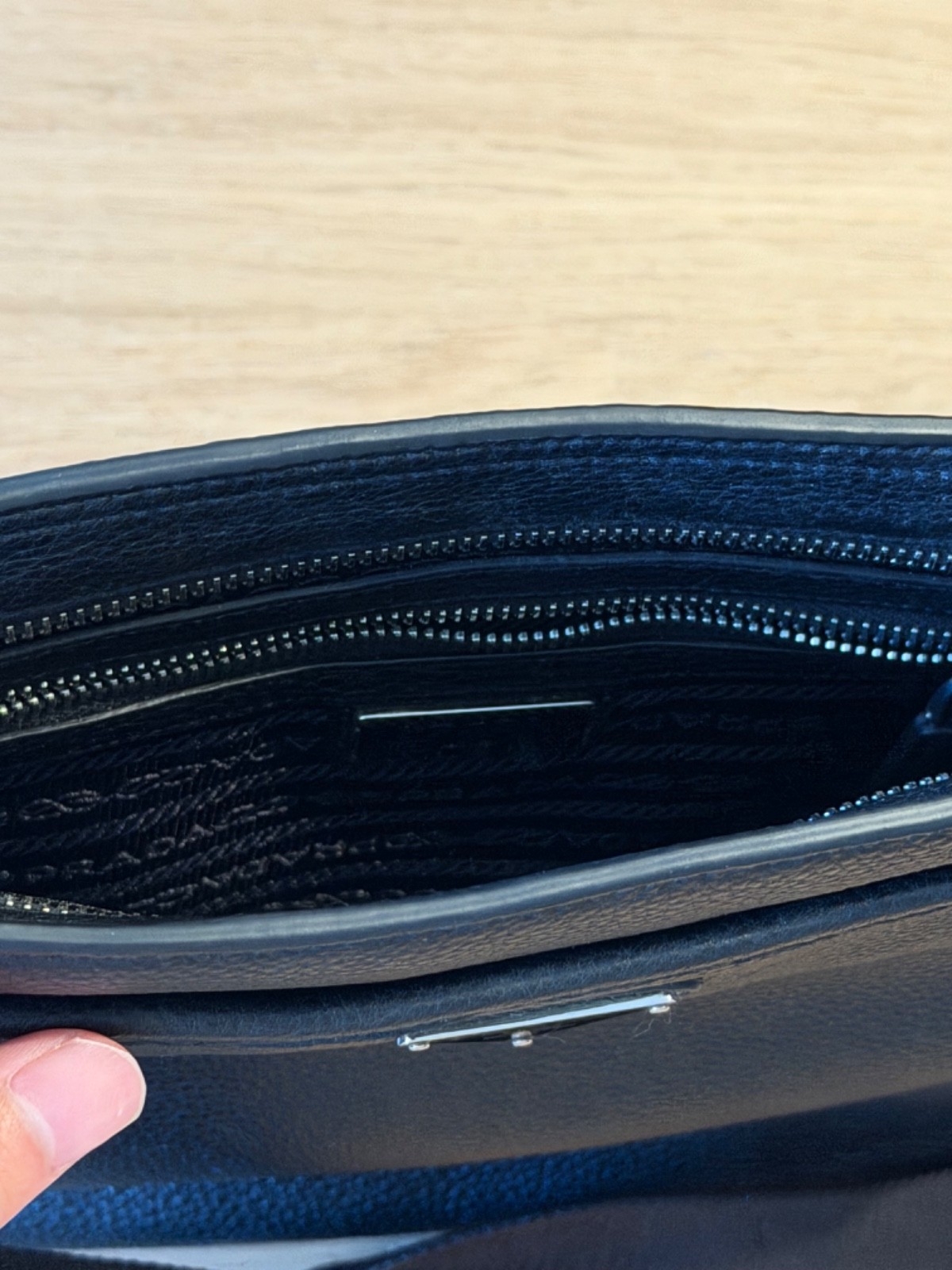 Prada Vitello City Messenger Bag Black Leather