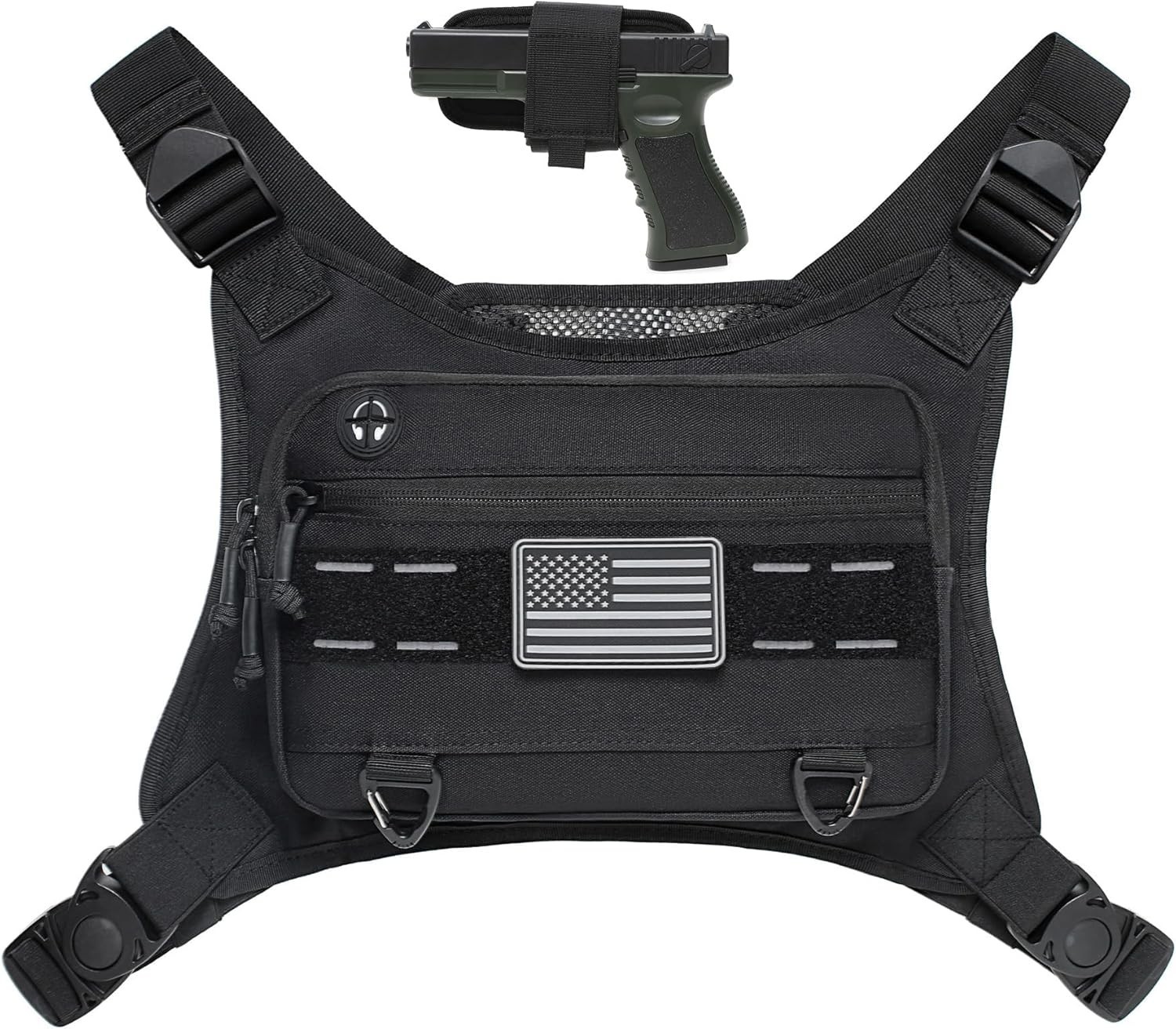 Sports Chest Pack Men Front Chest Bag Fits Most Pistols Chest Pouch Harness