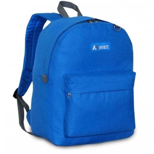 Everest Classic Backpack Royal Blue Kids/Adults School Student Book Bag 16.5×13″