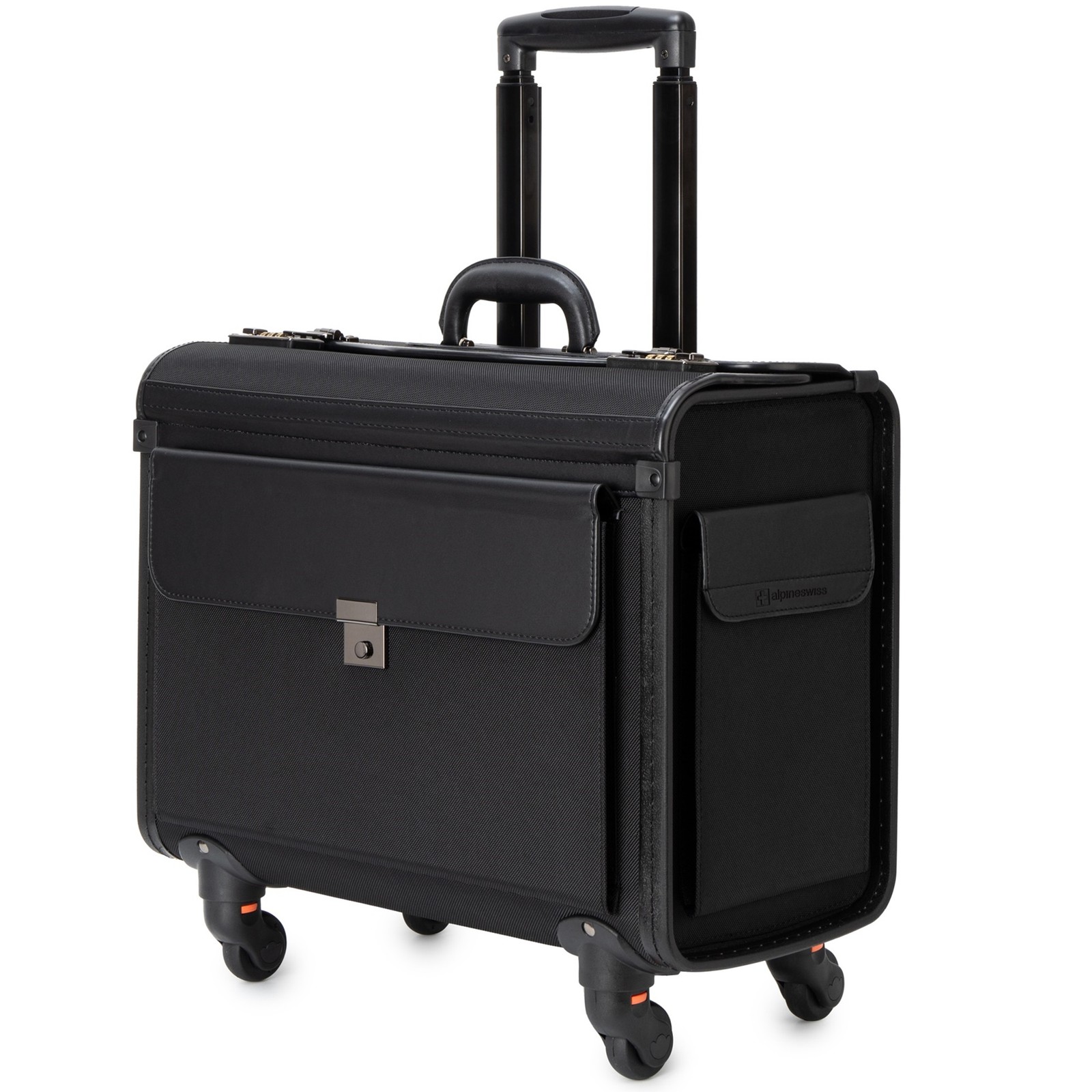 Alpine Swiss Wheeled Briefcase Rolling Briefcase Telescopic Handle 4