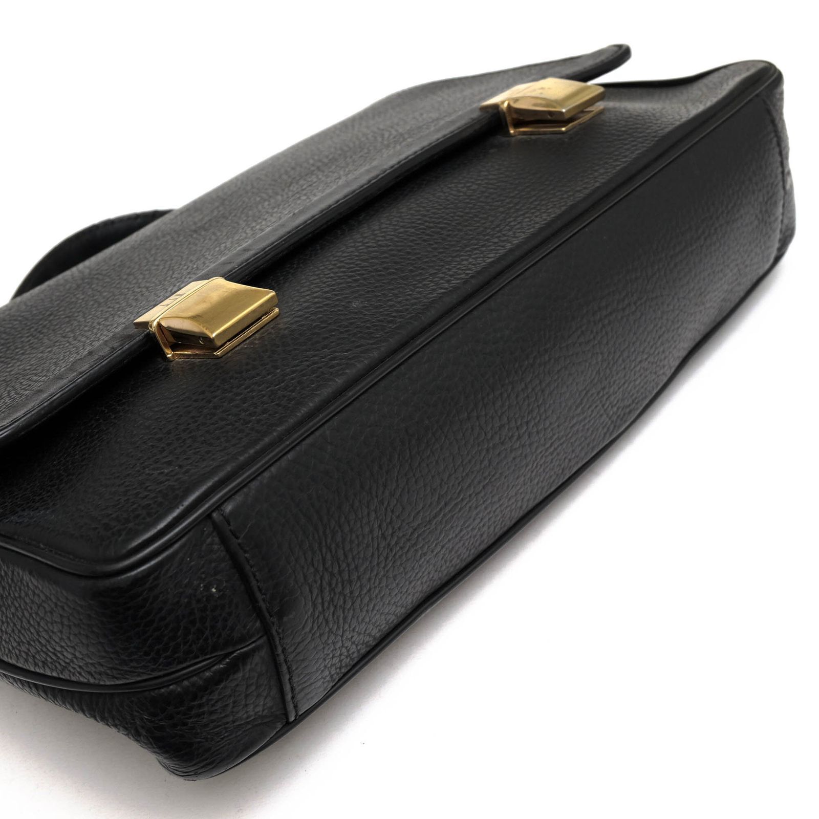 Dunhill Business Bag A4 storage briefcase for men black leather 24×34×8cm rare