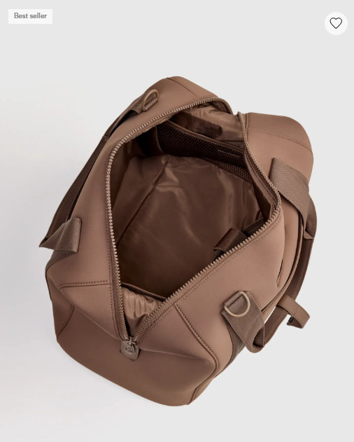 NWT QUINCE ALL DAY NEOPRENE DUFFLE TRAVEL DUFFEL BAG TRAVEL ESPRESSO MSRP $102