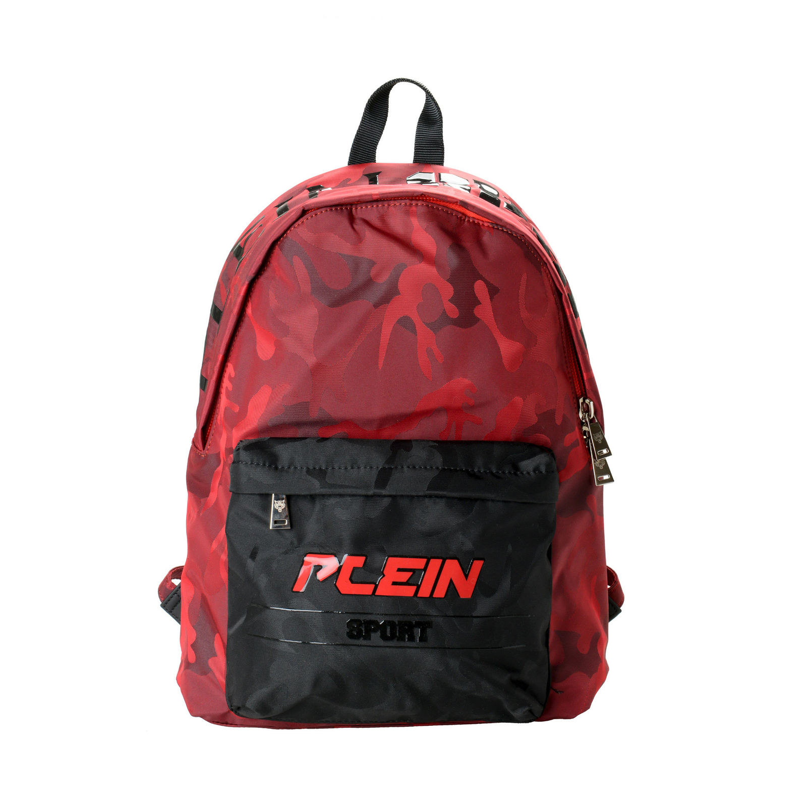 Plein Sport Unisex Military Print Red “ZAINO EASTPAK” Backpack Bag