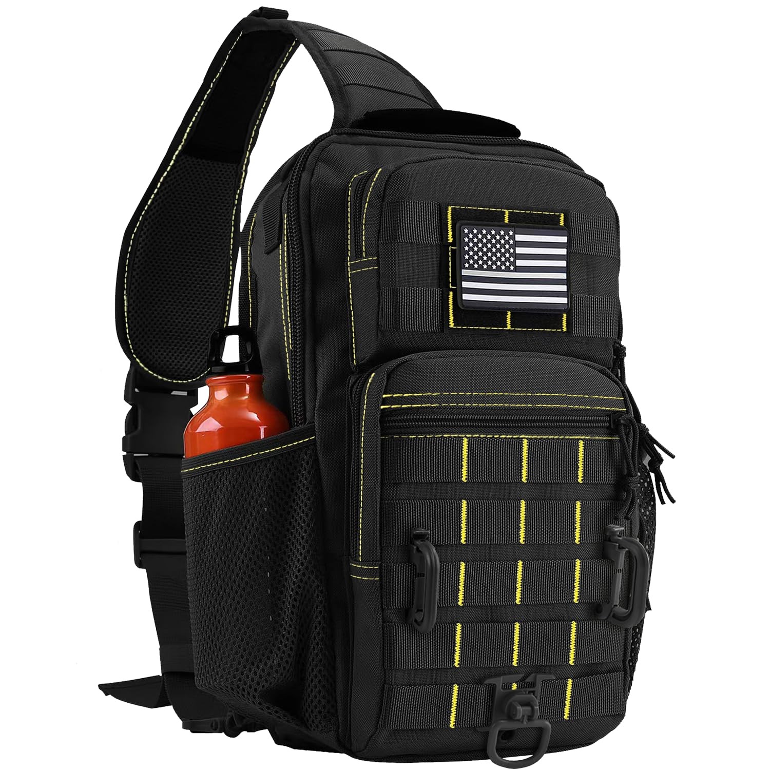 Rover Sling Pack Tactical Shoulder Sling Bag Backpack with Bottle Holder Cros…