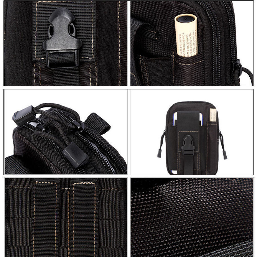 Men’s Tactical Molle Pouch EDC Military Pocket Waist Belt Waist Fanny Bags Pack