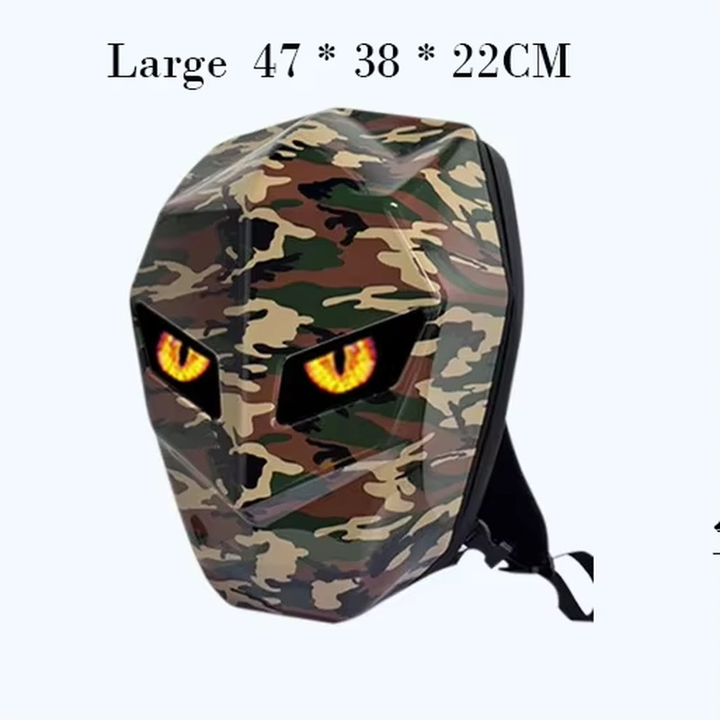 LED Backpack for Man Hard Shell LED Motorcycle Cycling Helmet Backpack for Woman