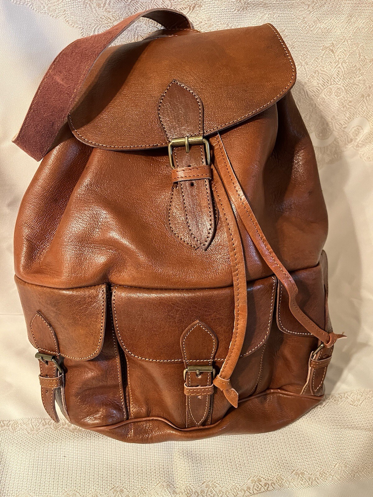Backpack Genuine Leather – Handmade in Morocco – Large 24″x20″