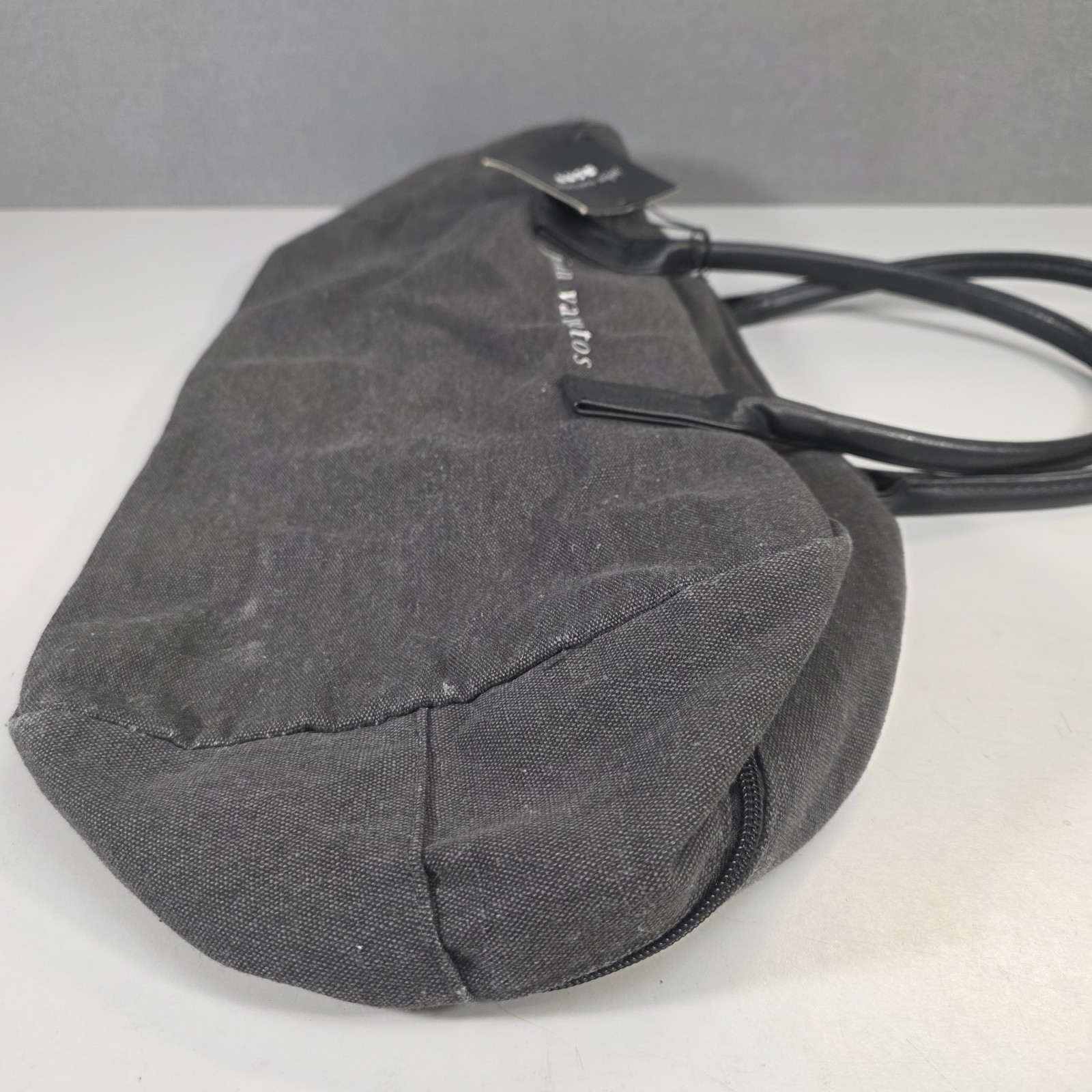 John Varvatos Weekender Bag Tote Duffel Bag Gray Medium Travel Zip Around NWT