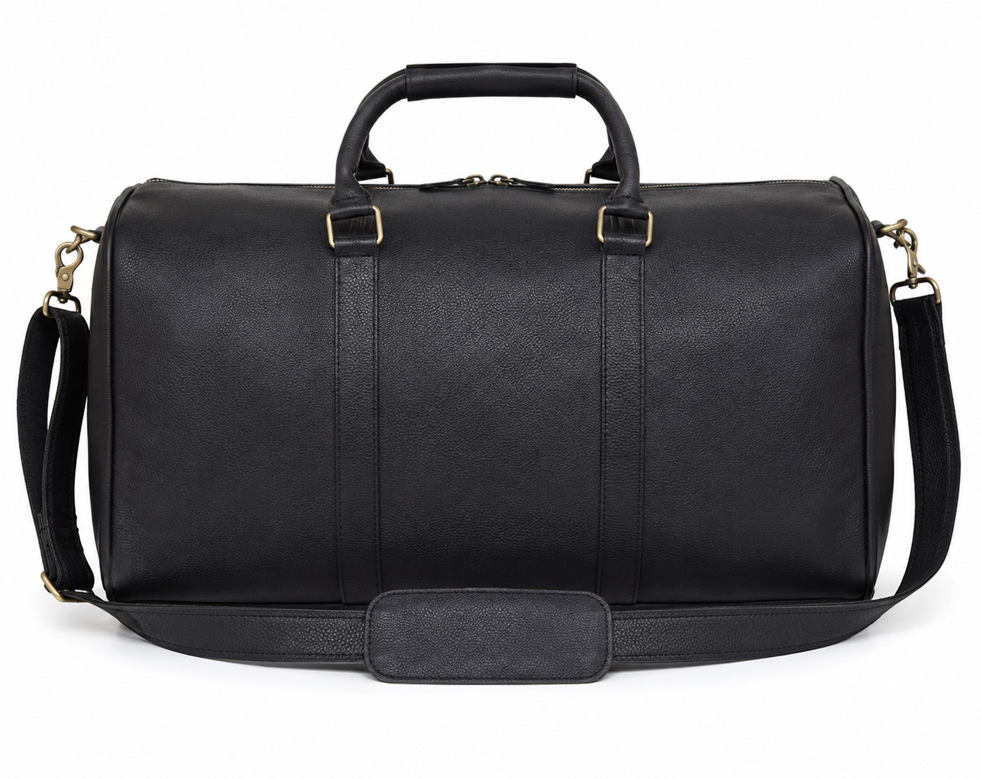 Handmade Genuine Leather Travel Duffle Bag Black Weekend Gym Overnight Holdall