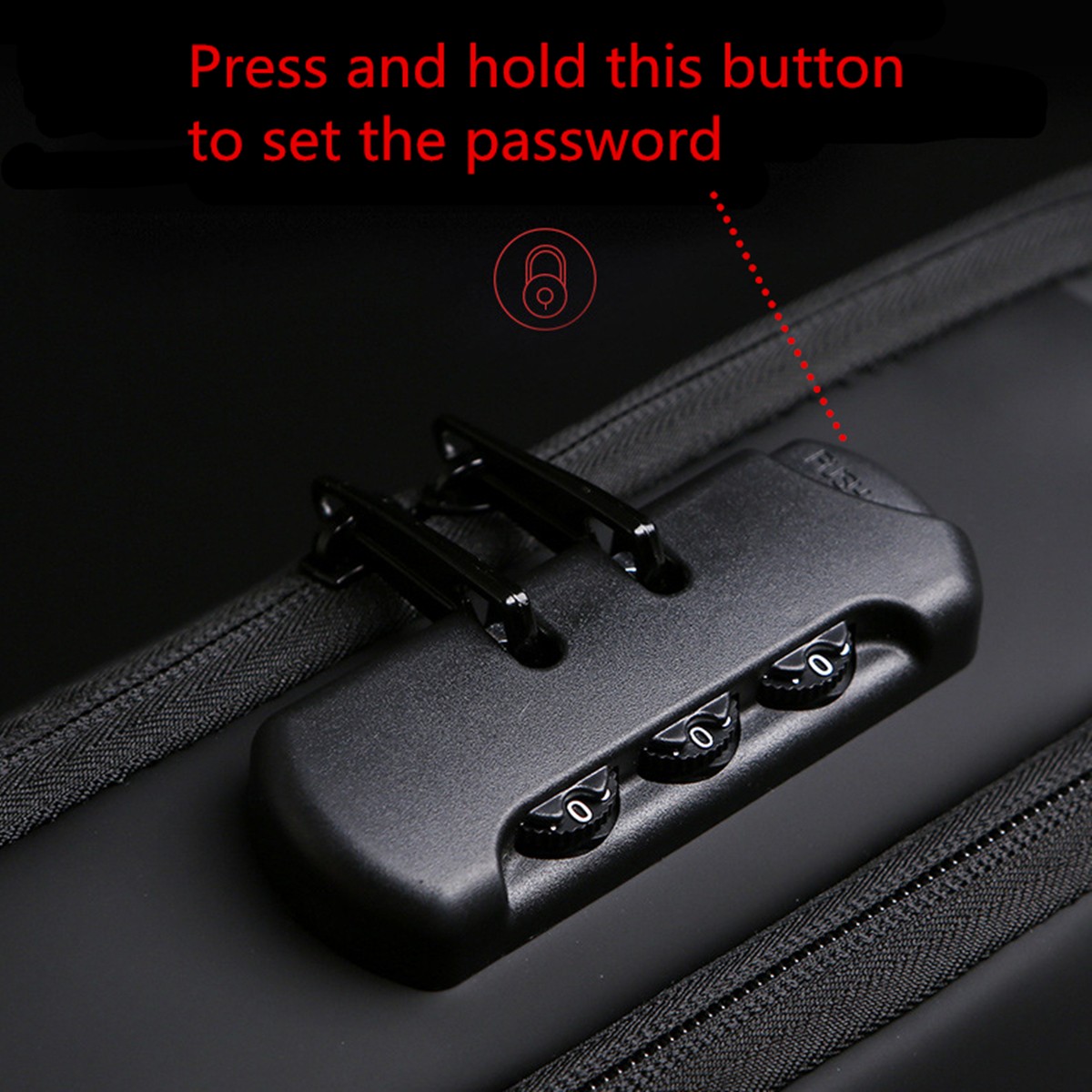 Password Lock Anti-theft Waterproof Oxford Cloth Shoulder Bag Chest Bag Backpack