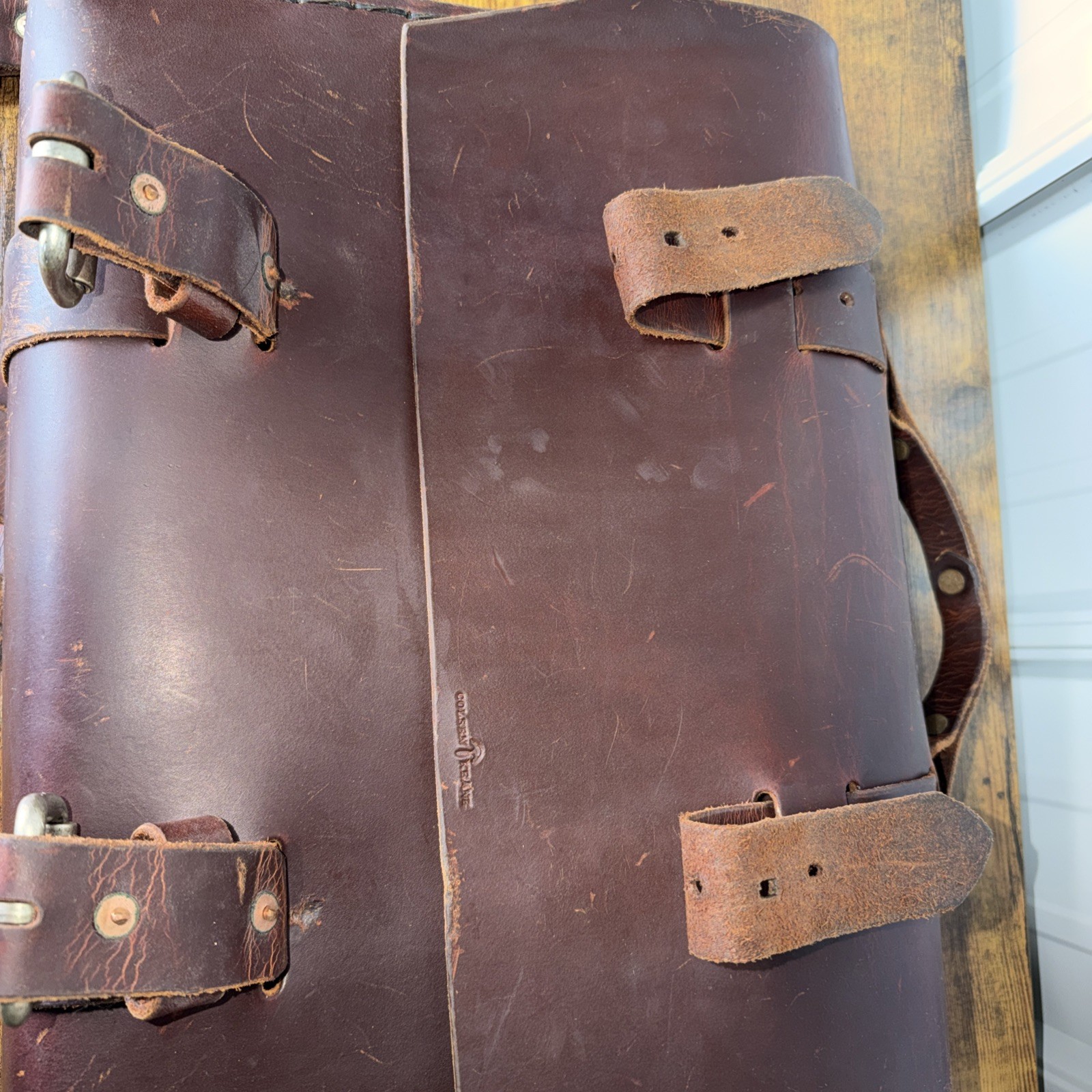 ColsenKeane Leather Satchel Bag In Crazy Horse