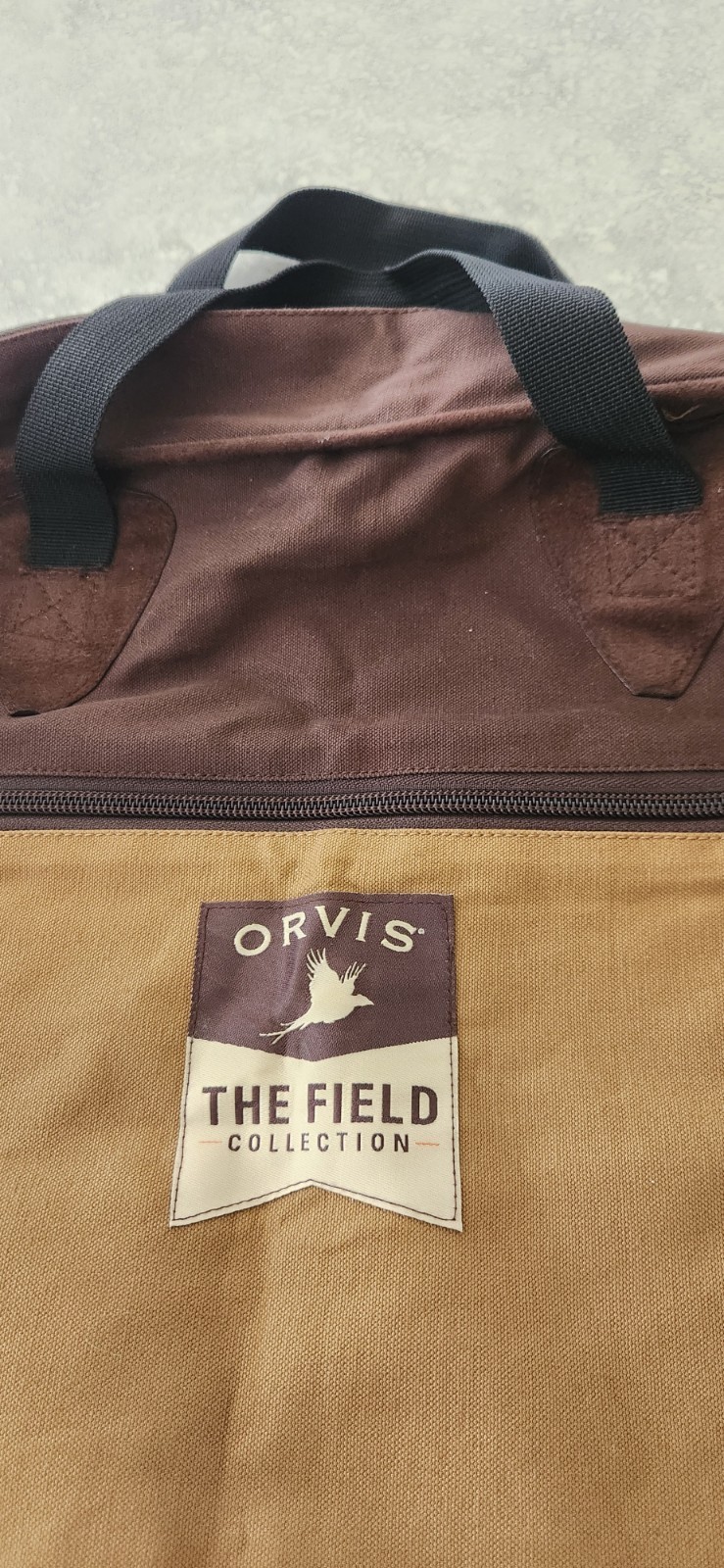 Orvis The Field Collection Laptop Bag Travel for Men Document 100% Cotton Zipper